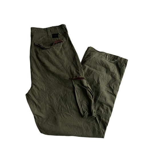 🪖 Urban Pipeline Baggy Cargo Pants – Military Green – W36 x L34