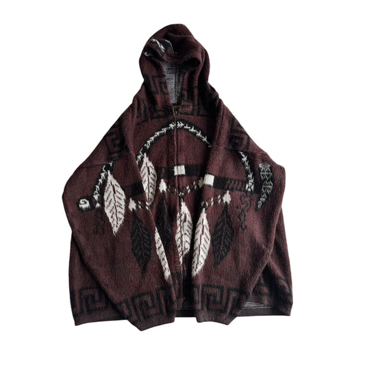 🧶 Hoodie Vintage Bărbați Ruminahui din Amestec Alpaca – XL