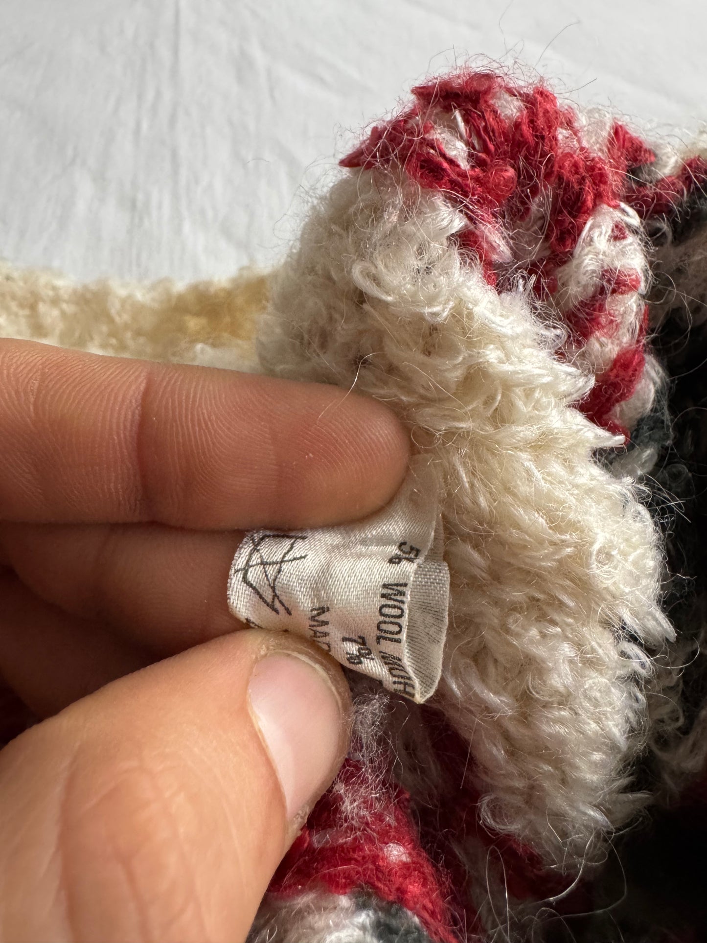 🧶 Cardigan Vintage Damă Fuzzy din Lână și Acril – aprox. M