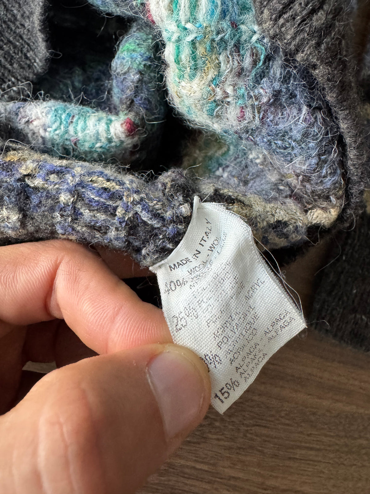Pulover Lână Vintage Bărbați | Model Etnic | L (52)