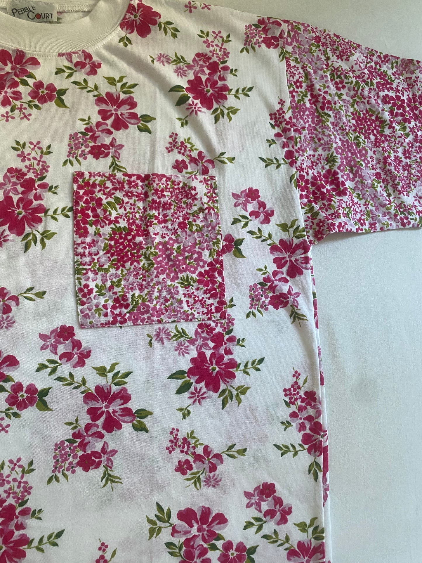 Vintage Floral Printed Chest Pocket Shirt