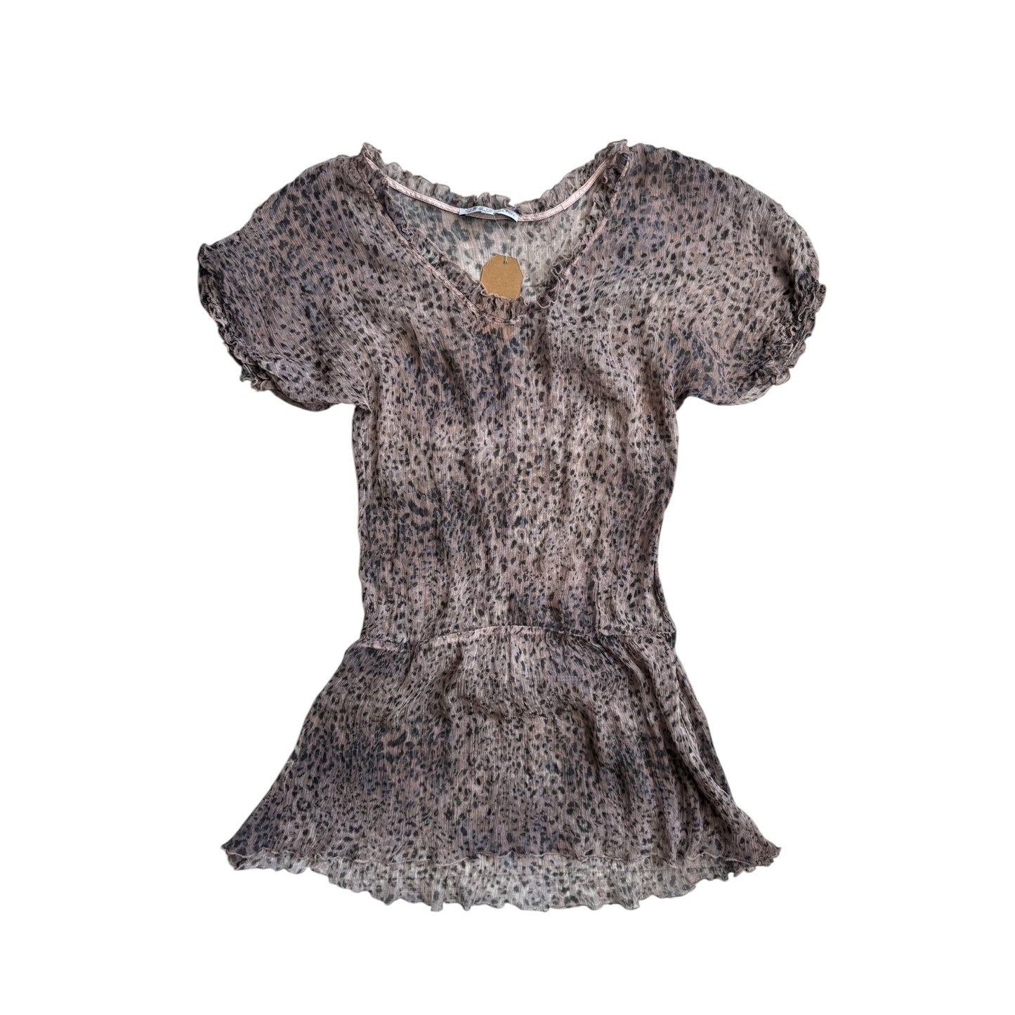 🌞 Top Lung / Rochie de Vară Mătase Transparentă Patrizia Pepe Y2K – XL Damă