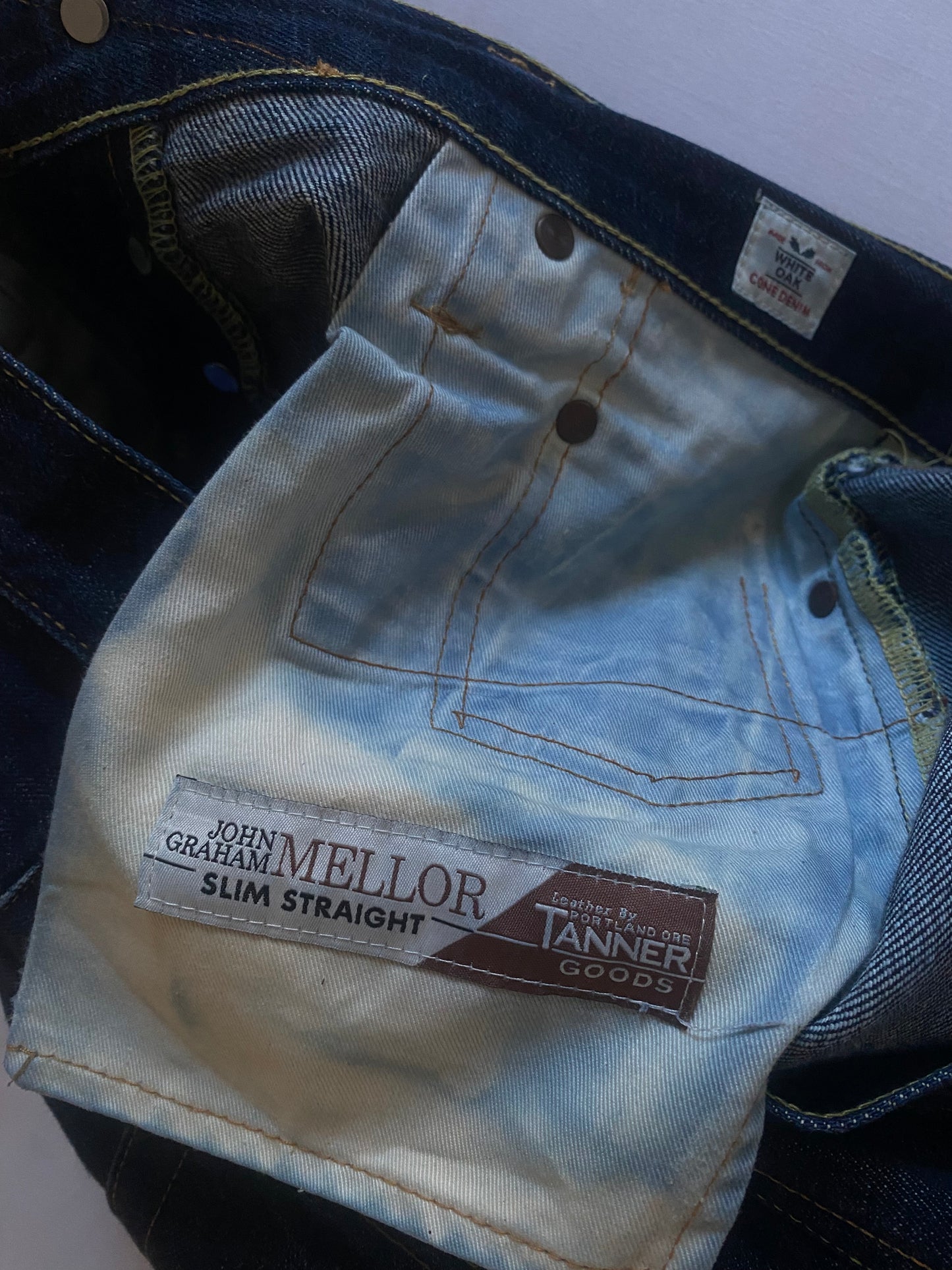 👖 Jeanși Tellason – Raw Selvedge Denim – Slim Straight – W34 – Made in USA