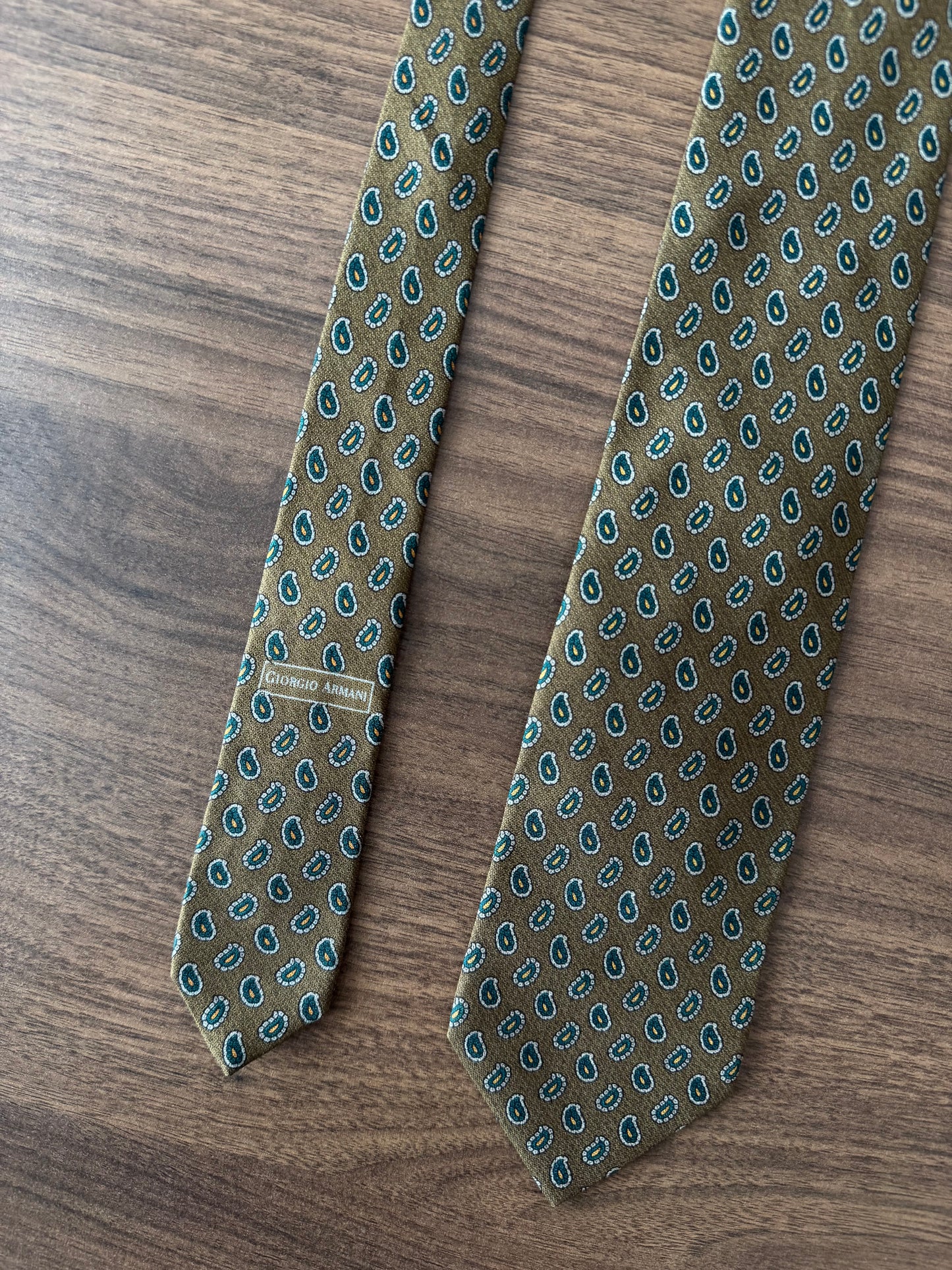 👔 Cravată Paisley Print Giorgio Armani Vintage '80s | Mătase Naturală