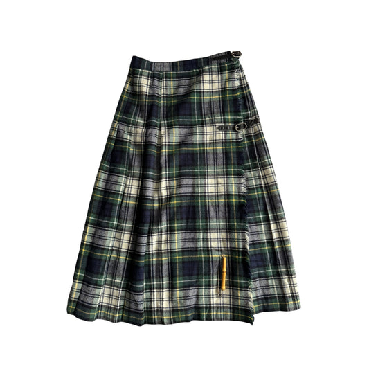 🏴󠁧󠁢󠁳󠁣󠁴󠁿 Fustă Vintage din Lână cu Model Tartan – XS (IT 40)