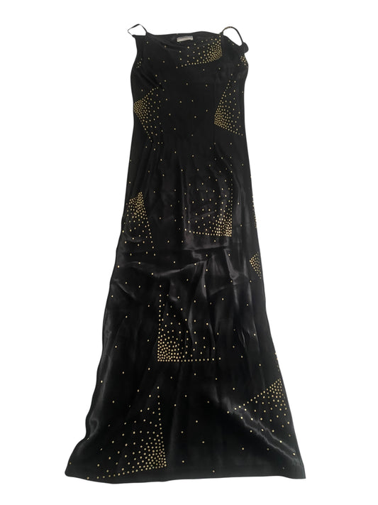 Rochie Vintage Neagră Imprimată – Mărime M 🖤