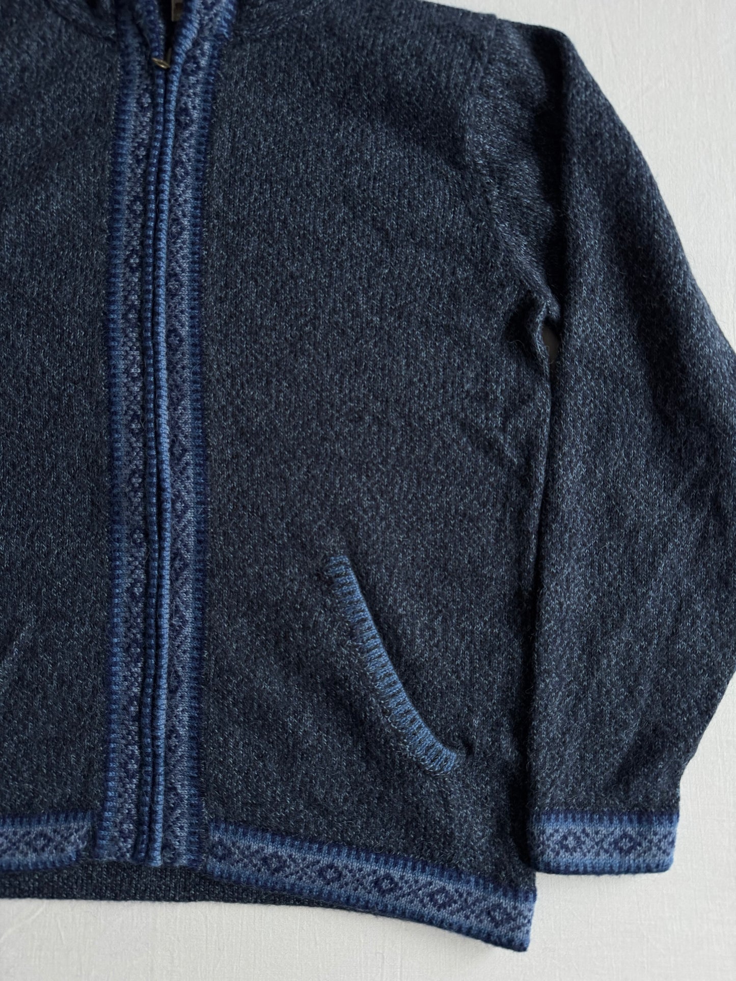 🦙 Hoodie Y2K Damă Light Navy din Alpaca – XL