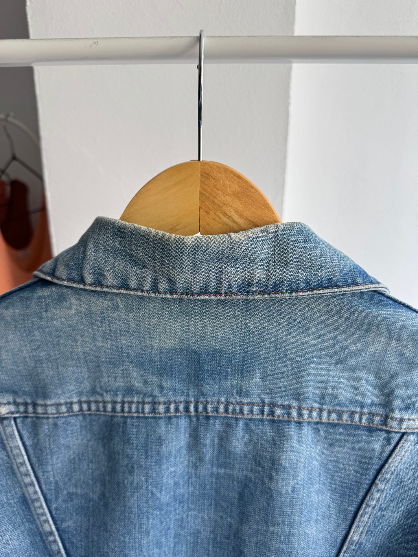 🤠 Vintage Wrangler Geacă Denim Anii '70 – S/M Bărbați