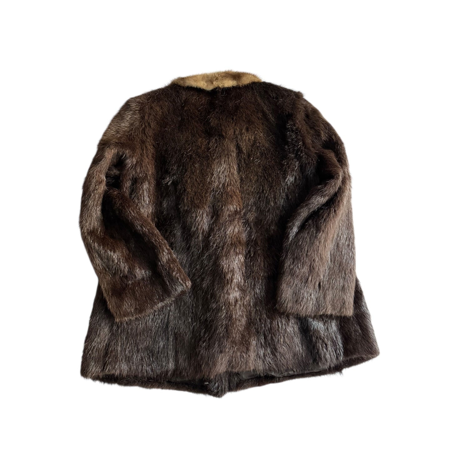 🧥 Haină Vintage din Blană Naturală – Mărime Aproximativ M/L Femei