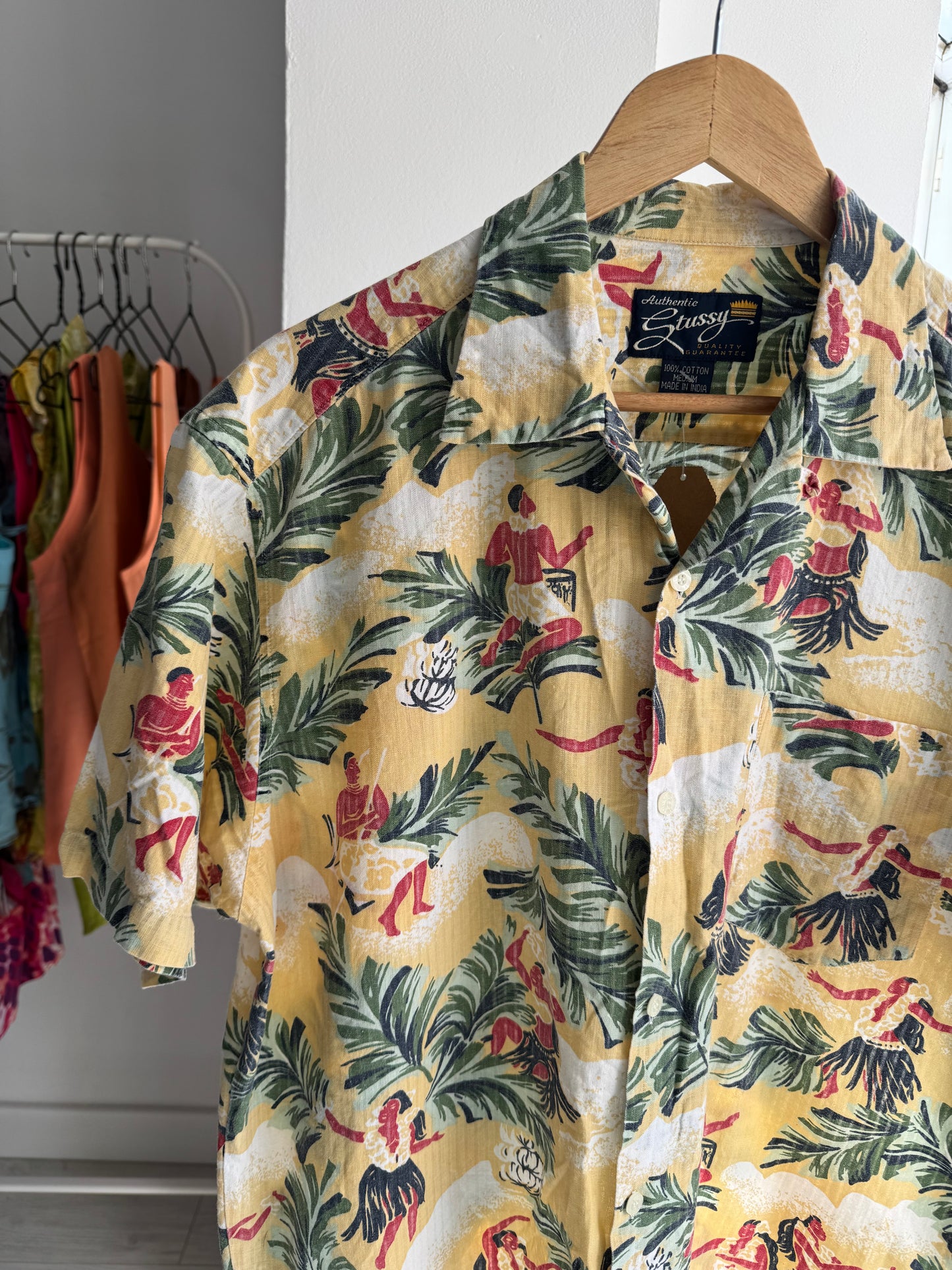 🏝️ Vintage Stüssy Cămașă Hawaiiană – M Bărbați