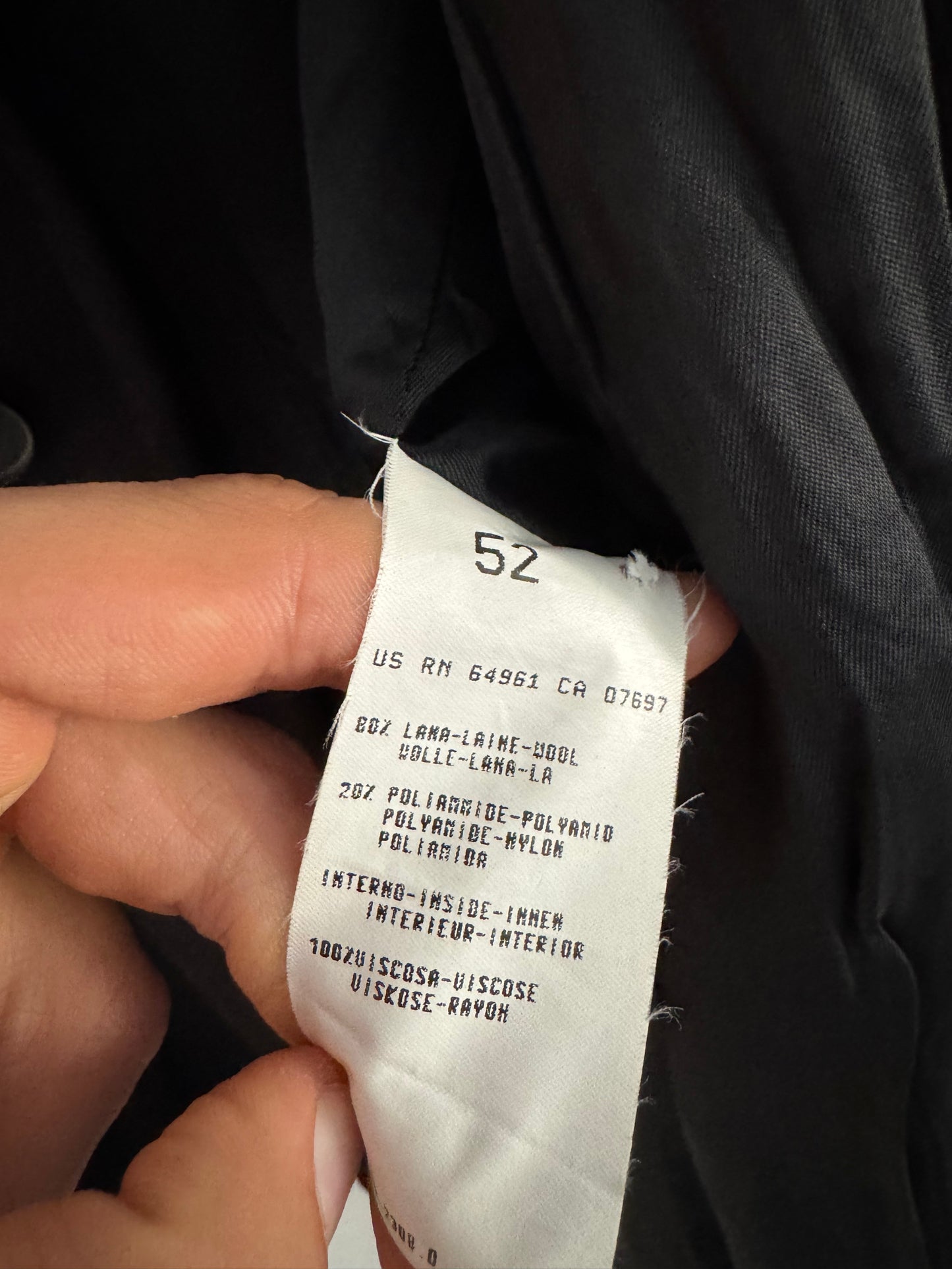 🐈‍⬛ 🧥 Palton Negru Vintage Benetton din Lână – Mărimea 52 (L–XL)