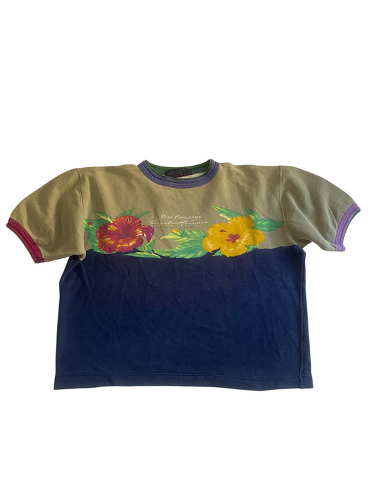 Vintage 90's Best Company Cropped Printed Floral Shirt