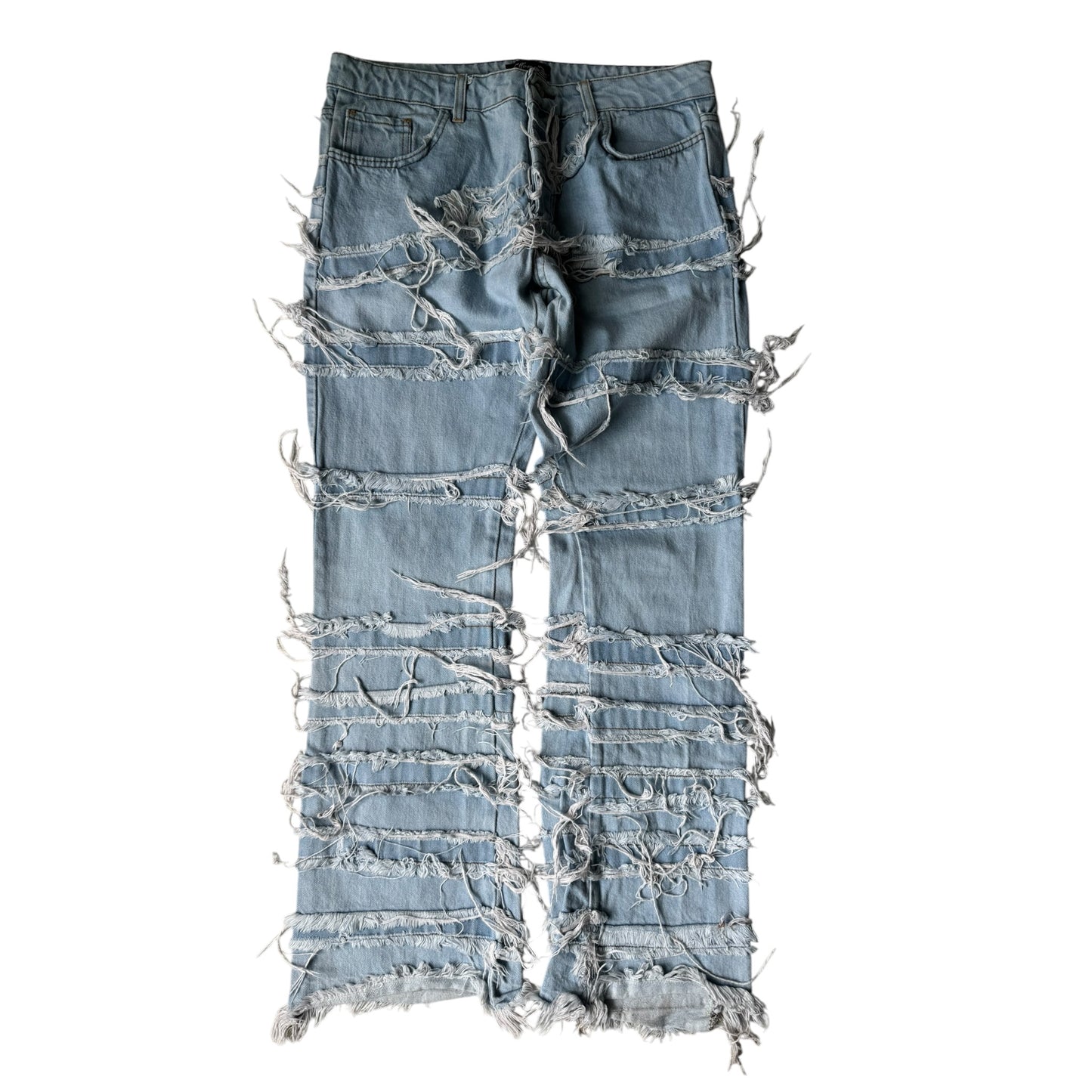 👖 Y2K Stacked Bootcut Jeans cu Franjuri – EU 50 (L Bărbați) – Made in Italy