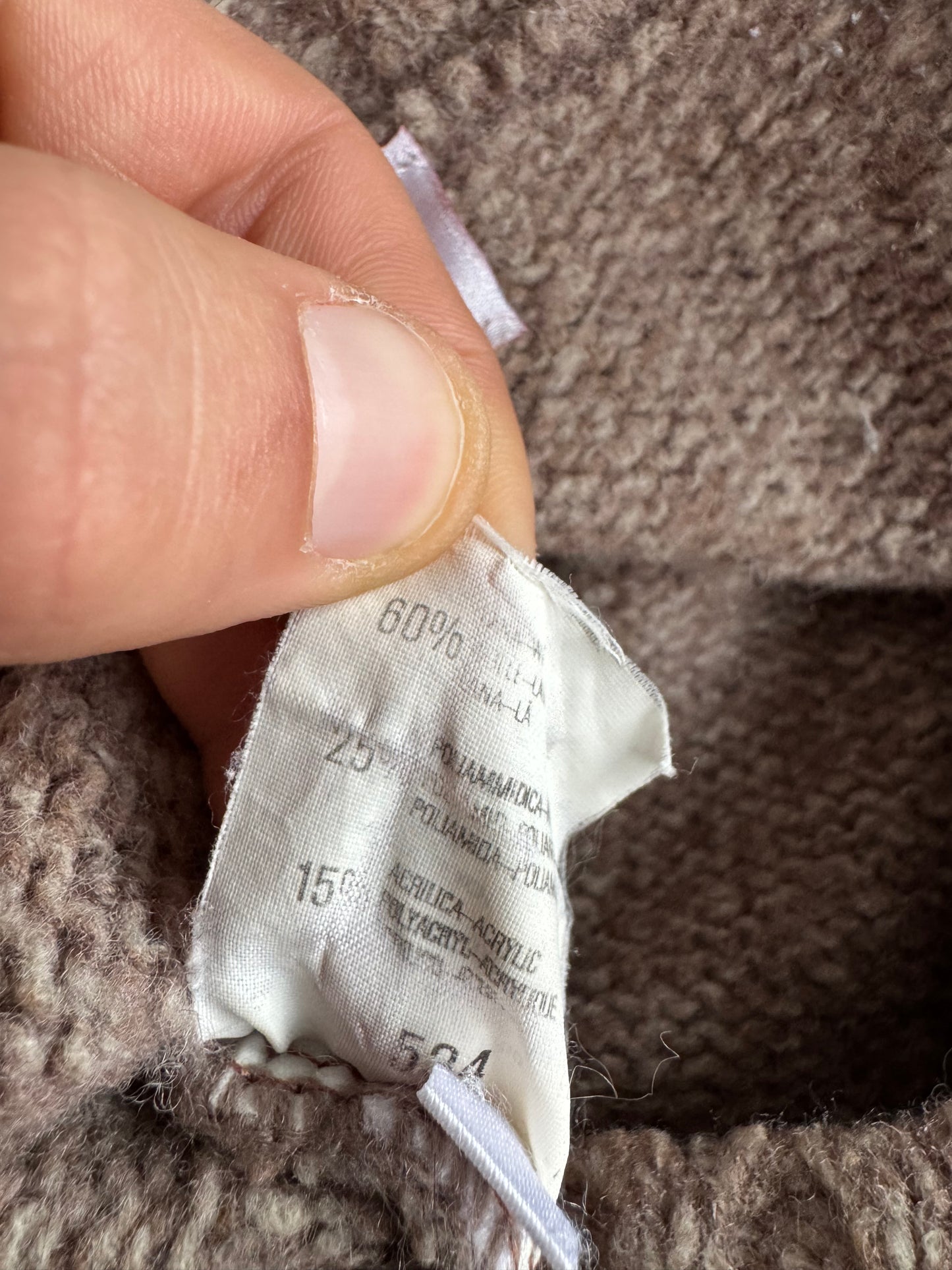 🧶 Pulover Vintage Bărbați Stefanel Oatmeal Brown cu Guler V din Blend de Lână – L