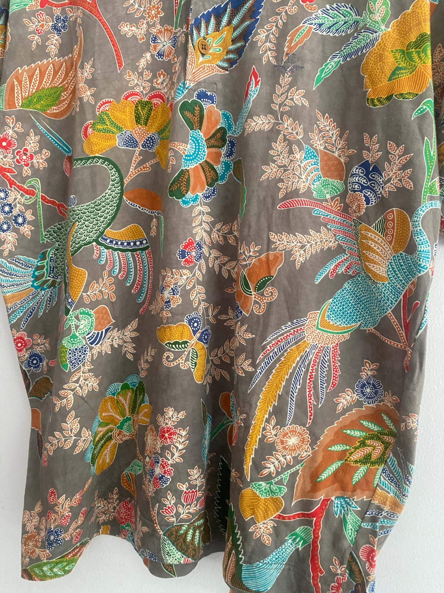 Polo Vintage Valentino Garavani cu Print Jungle – Mărime L, Made in Italy