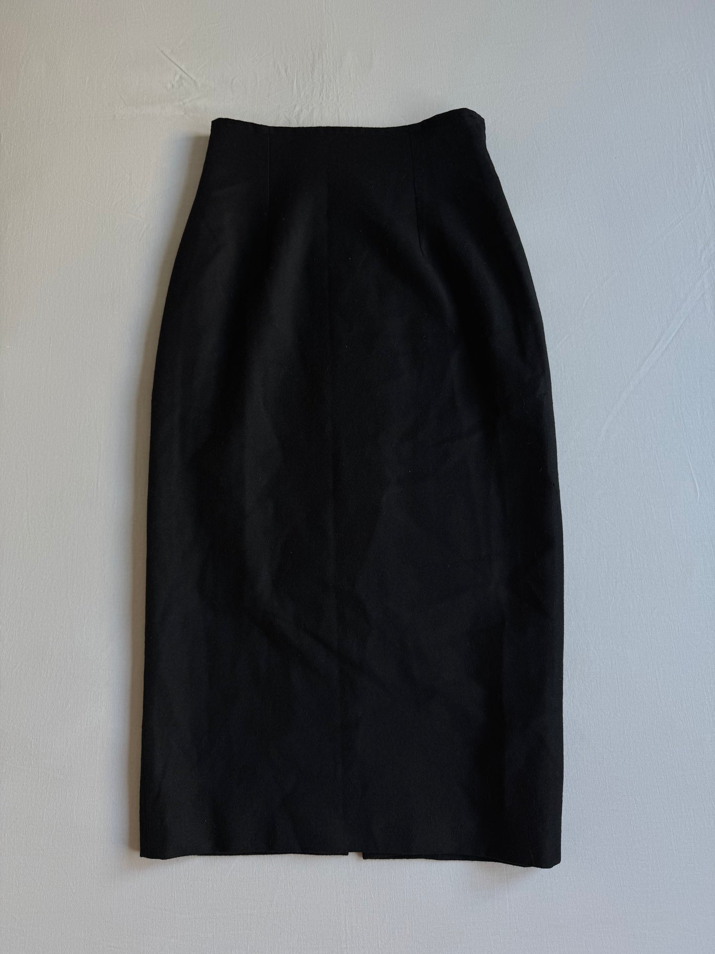 ☕️ Fustă Vintage din Lână Neagră – XS (IT 40)