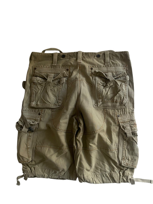 🔧 Y2K pantaloni scurți cargo tehnici – mărimea 52 (47 cm talie)