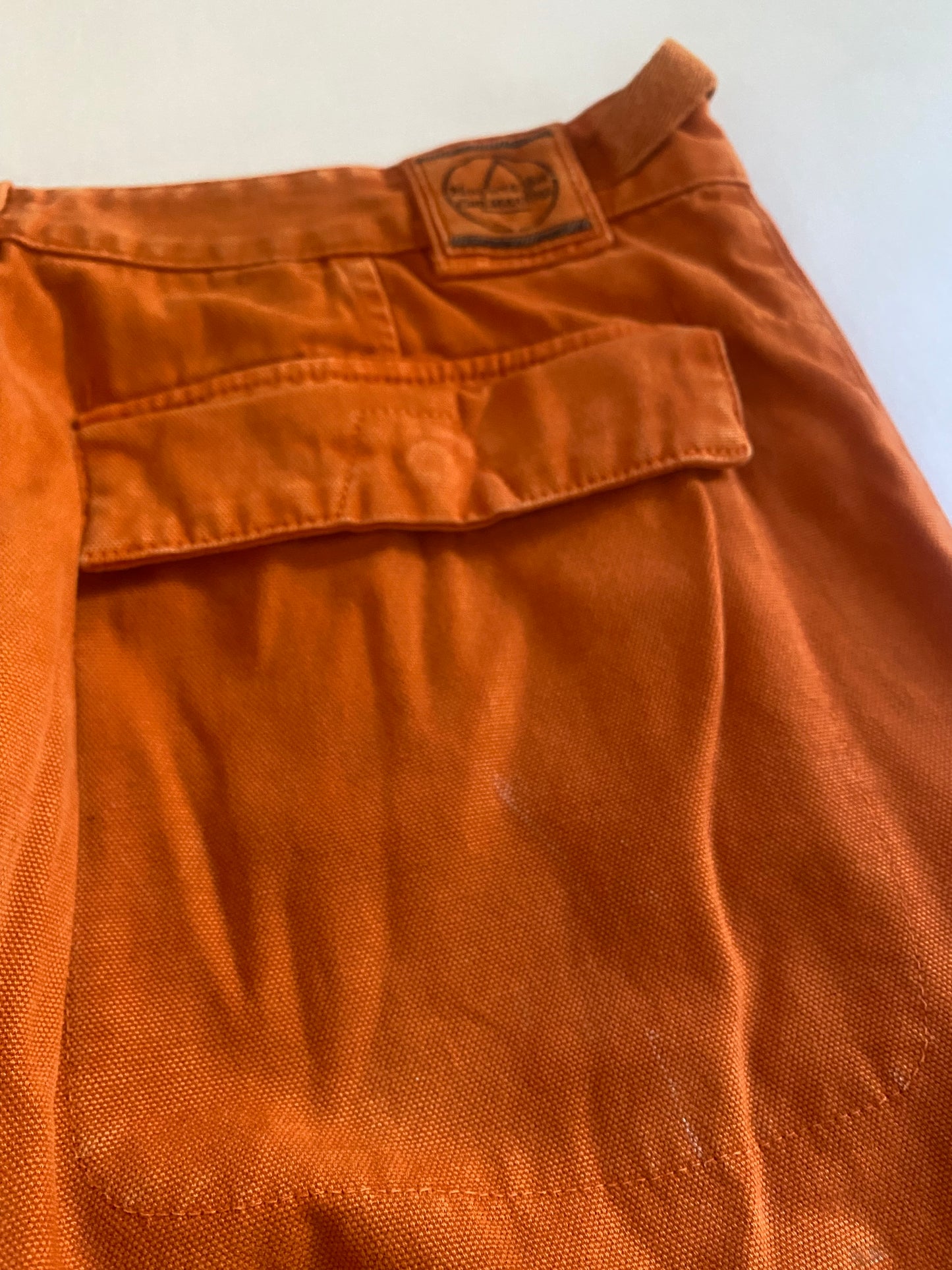 Vintage Murphy Nye Heavy Cotton Canvas Orange Sailing Trousers