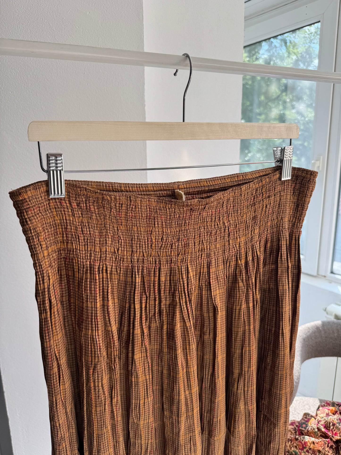 ✨ Fustă Vintage Printed din Mătase – IT 42 (M Damă) – Made in Italy