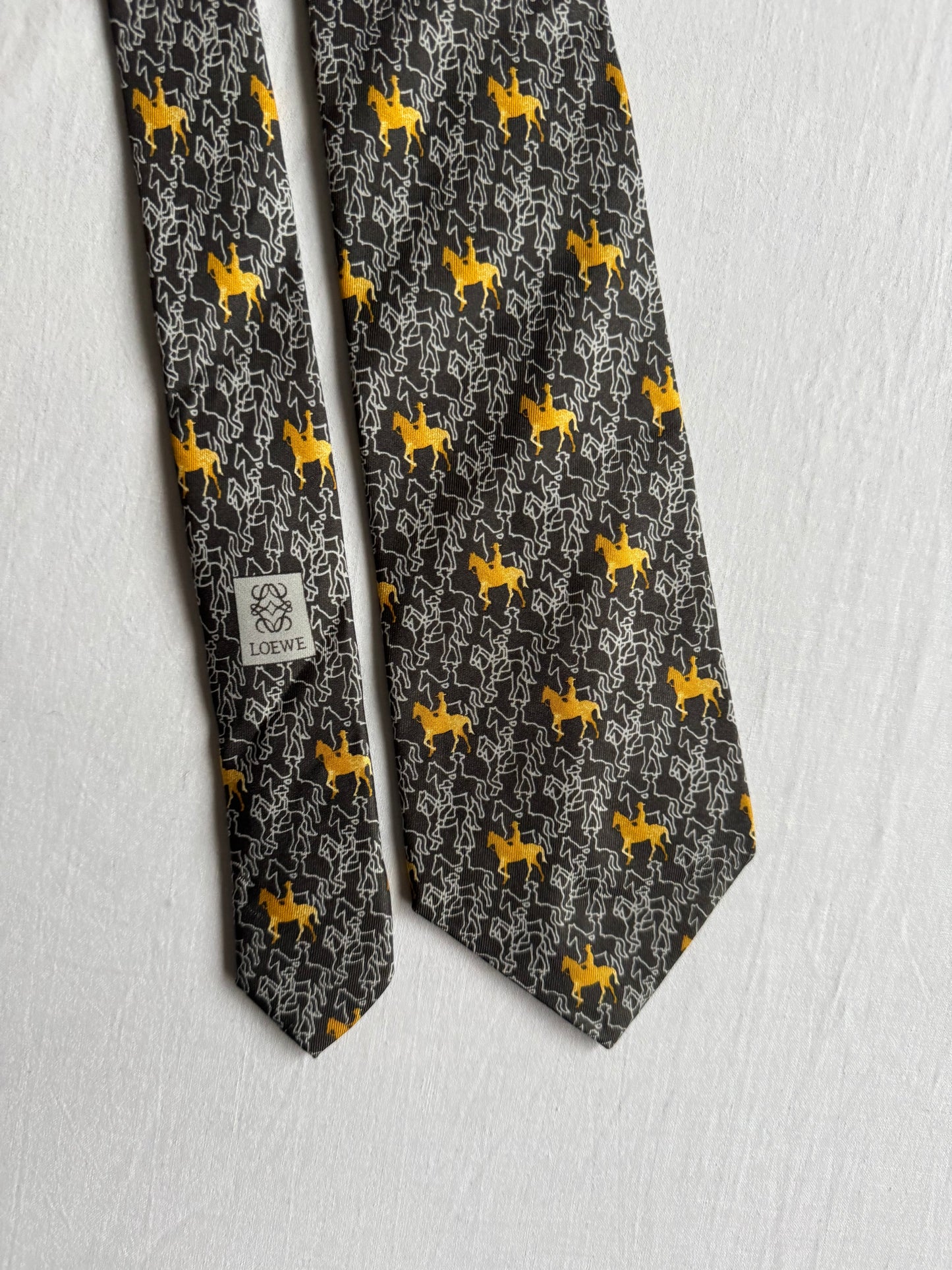 👔 Cravată Vintage Loewe din Mătase – Made in Spain