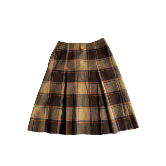 👩 Fustă Vintage din Lână în Carouri – M (IT 44)