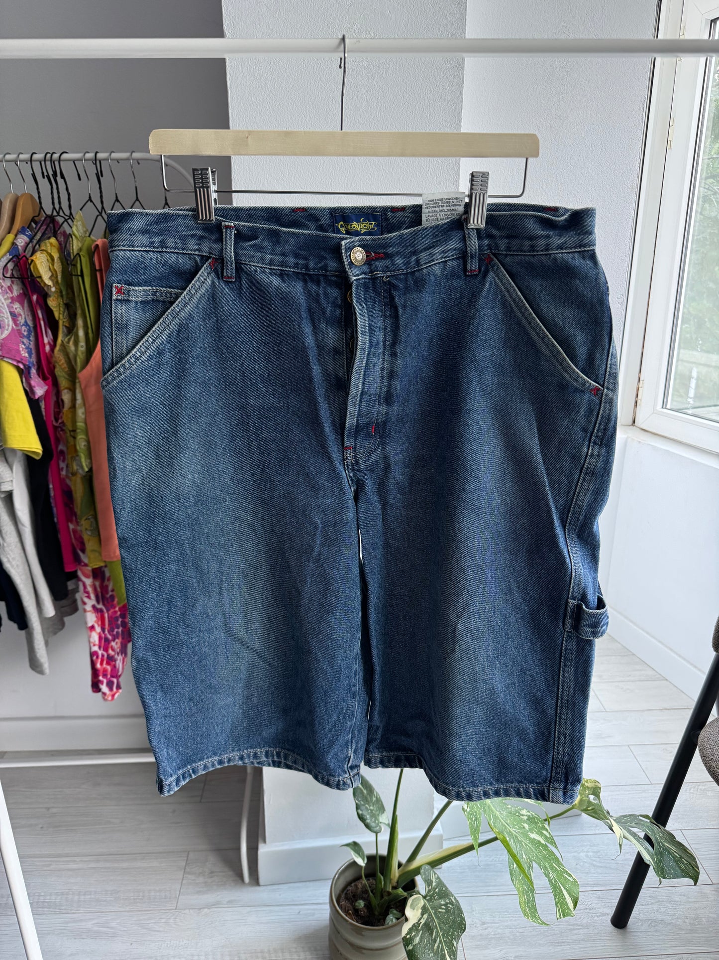 🔨 Y2K Carpenter Jorts – Vintage Denim Scurt | US 36