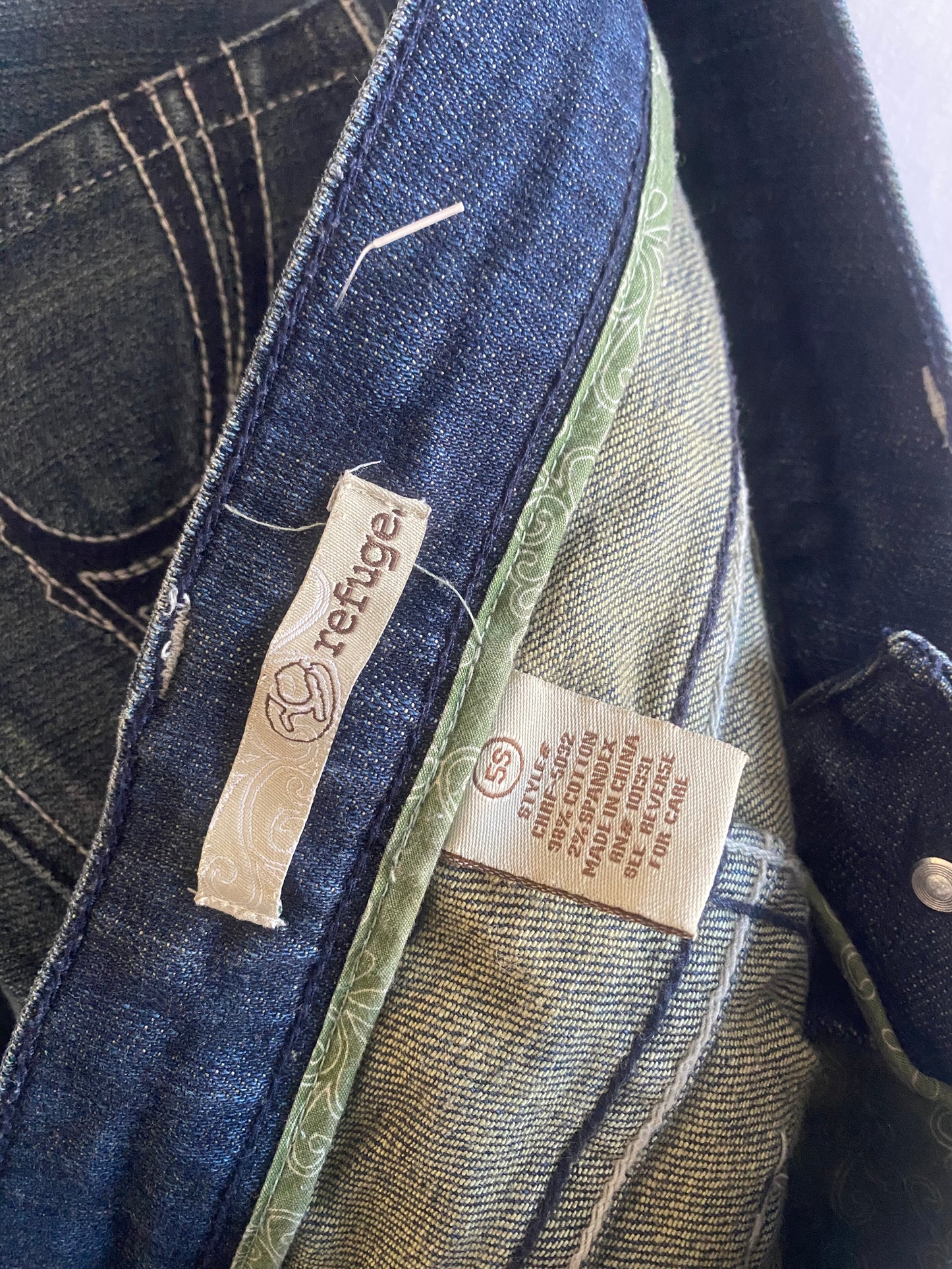 Jeans Y2K Refuge – Bootcut – Mărime US 5 (≈ EU 36–38)
