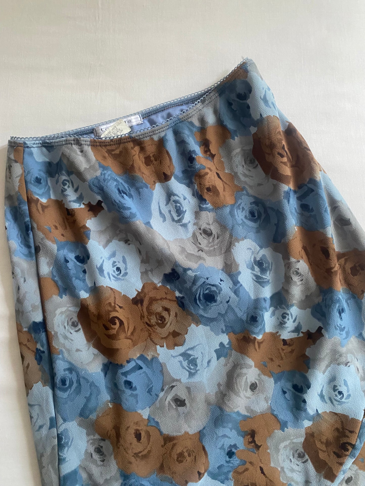 Fustă Midi Y2K Florală – Made in USA – Mărime US 7 🌼🇺🇸