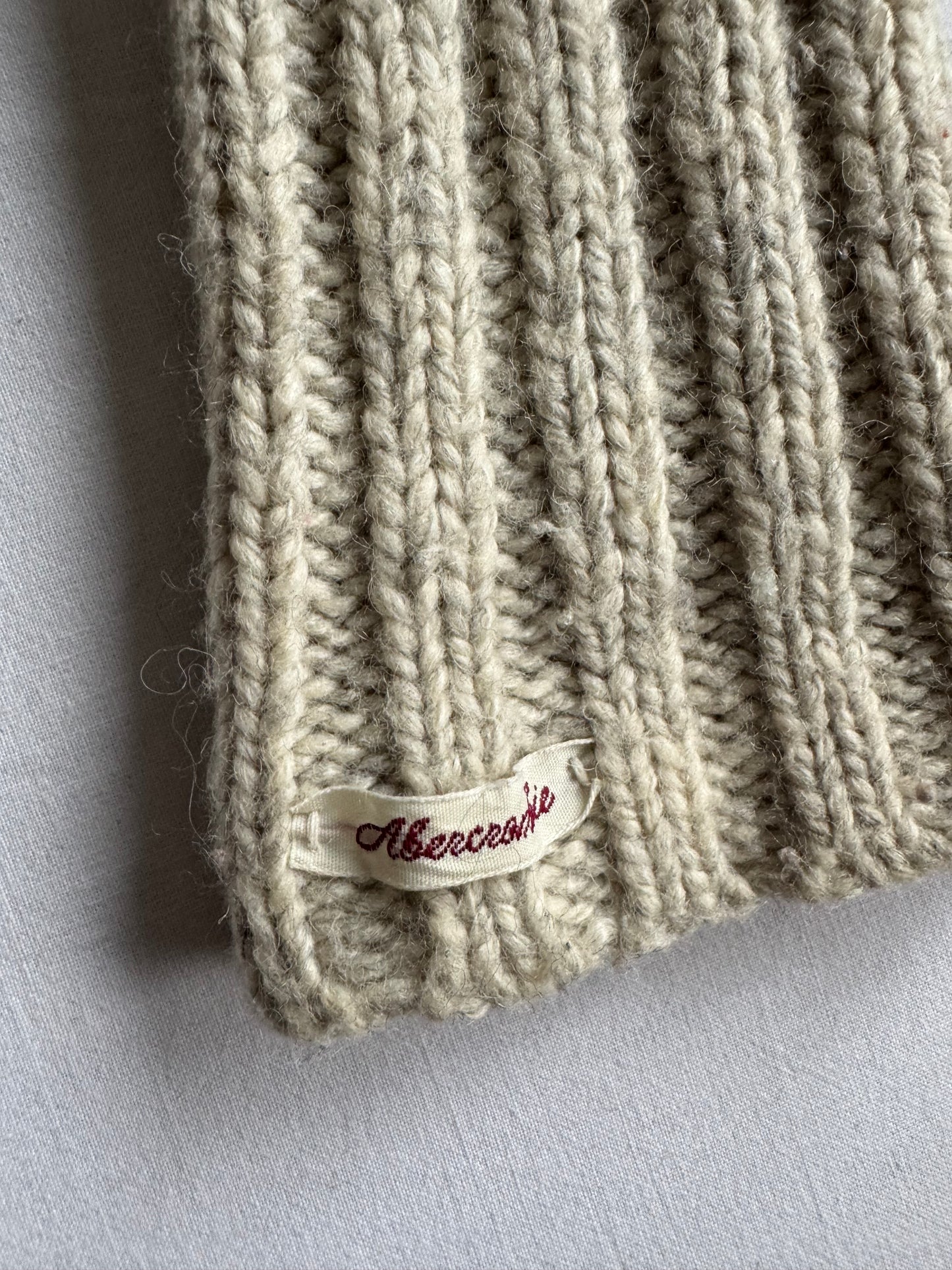🧶 Cardigan Y2K Damă Abercrombie & Fitch Cable Knit din Lambswool Blend – M