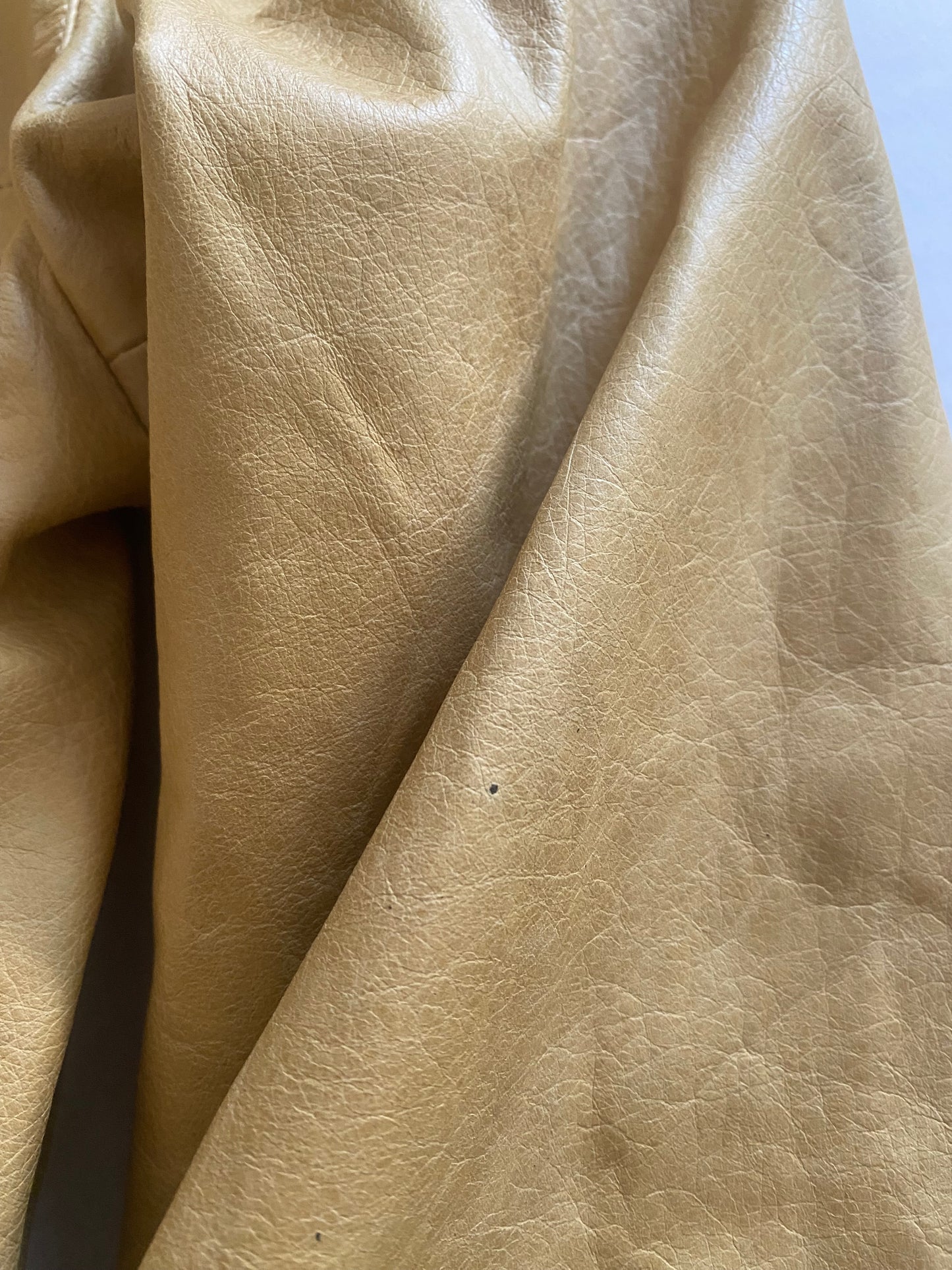 Geacă Vintage Crem din Piele – Made in Italy, Guler 70s