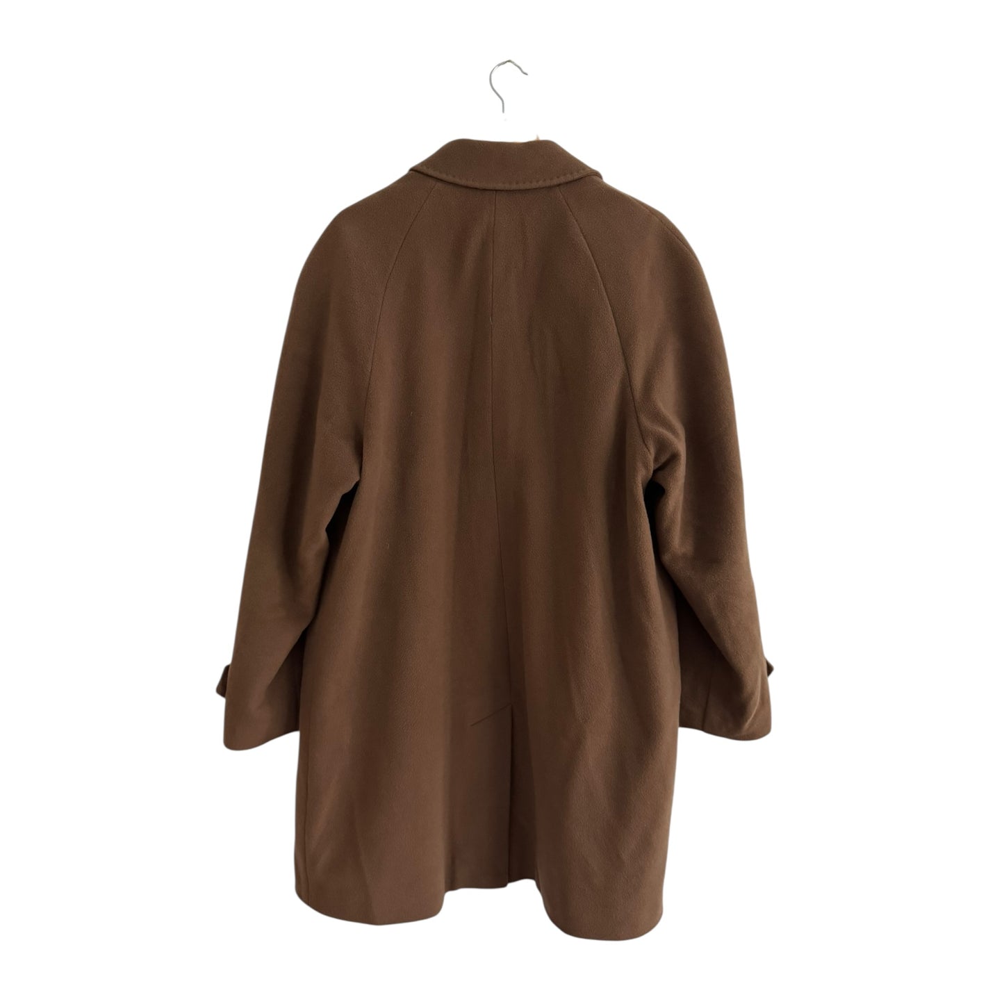 🧥 Palton Vintage Bărbați Camel Închis din Lână și Cașmir – 52 (L / XL)