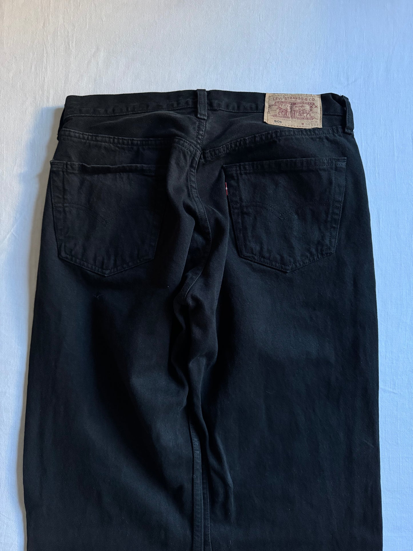 ☕️ Blugi vintage Levi’s 501 – Black – mărimea W34 x L32