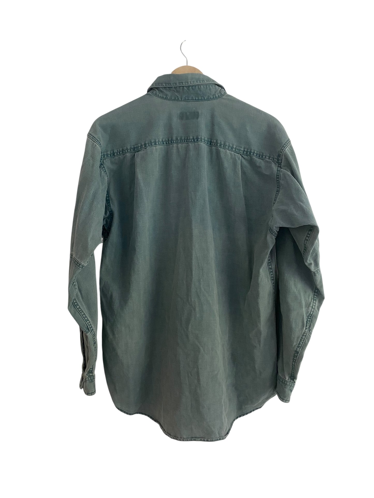 Cămașă Vintage Patagonia – Bumbac Heavy, Ocean Blue, Mărime M