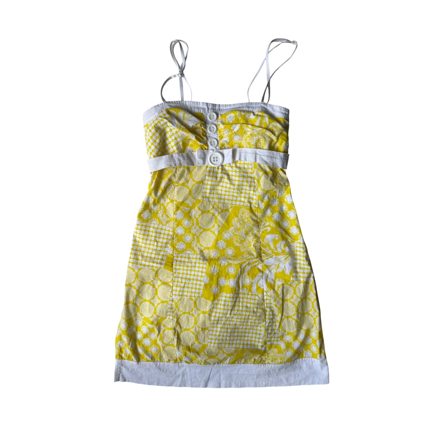 🍋 Top Imprimat Galben Y2K | Made in Italy – M Damă