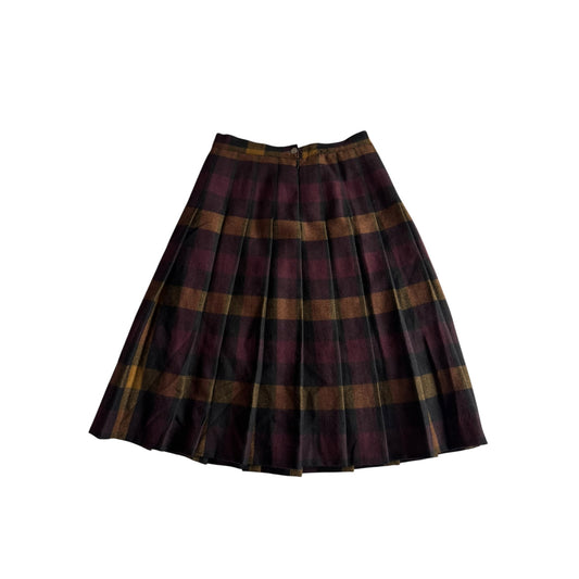 🧍‍♀️ Fustă Vintage Plisată din Lână Tartan – M (IT 44)