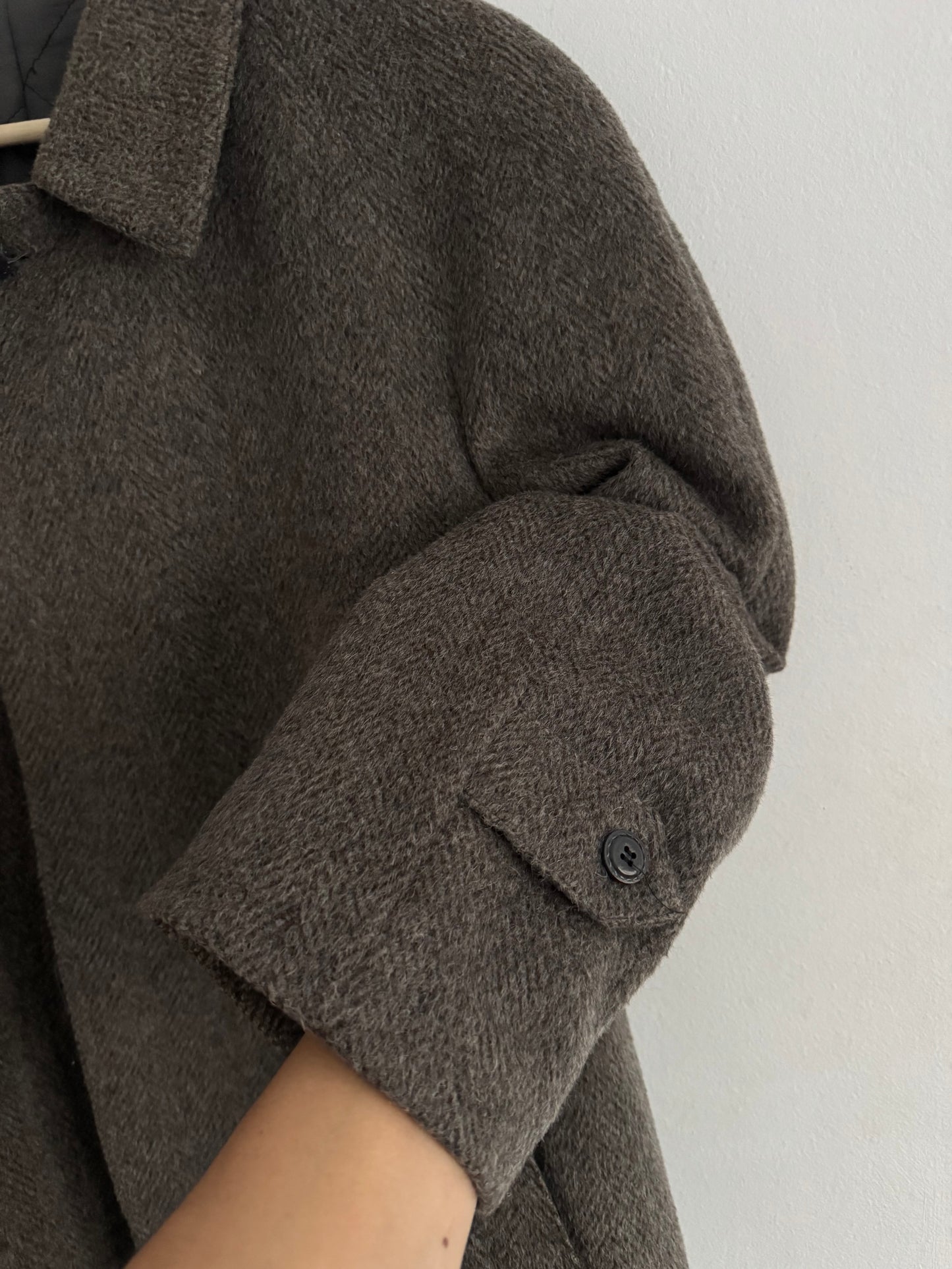 🧥 Palton Vintage Loden Mid Length din Lână  – 52 (L Bărbați)