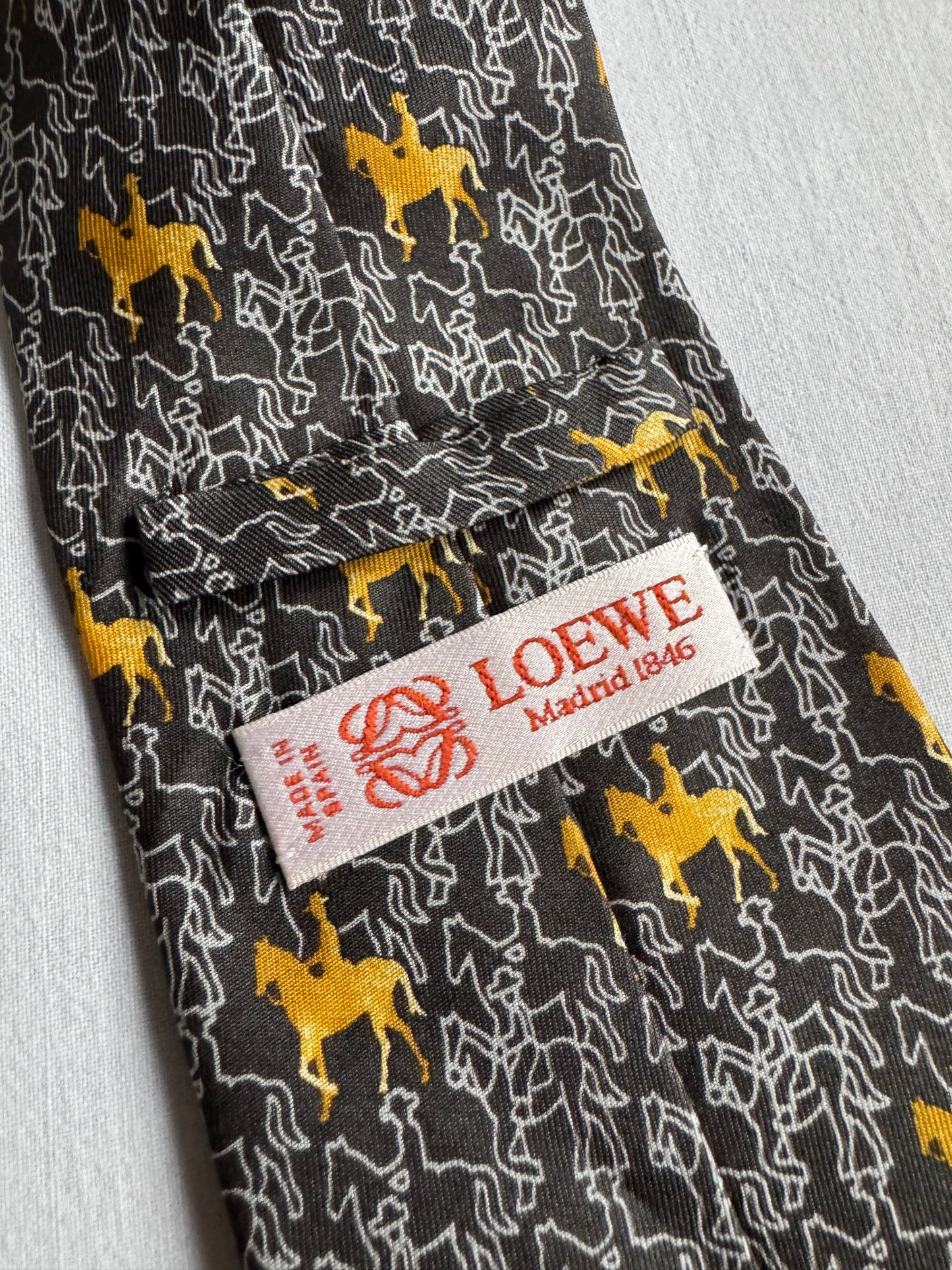 👔 Cravată Vintage Loewe din Mătase – Made in Spain