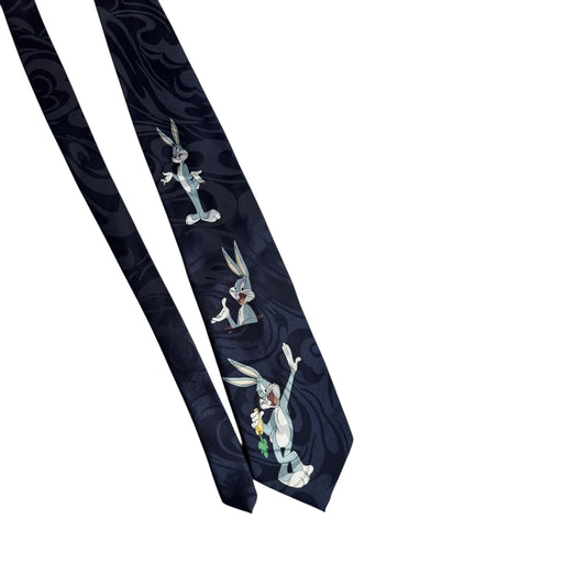 🐰 🥕 Cravată Vintage din Mătase cu Graphic Bugs Bunny