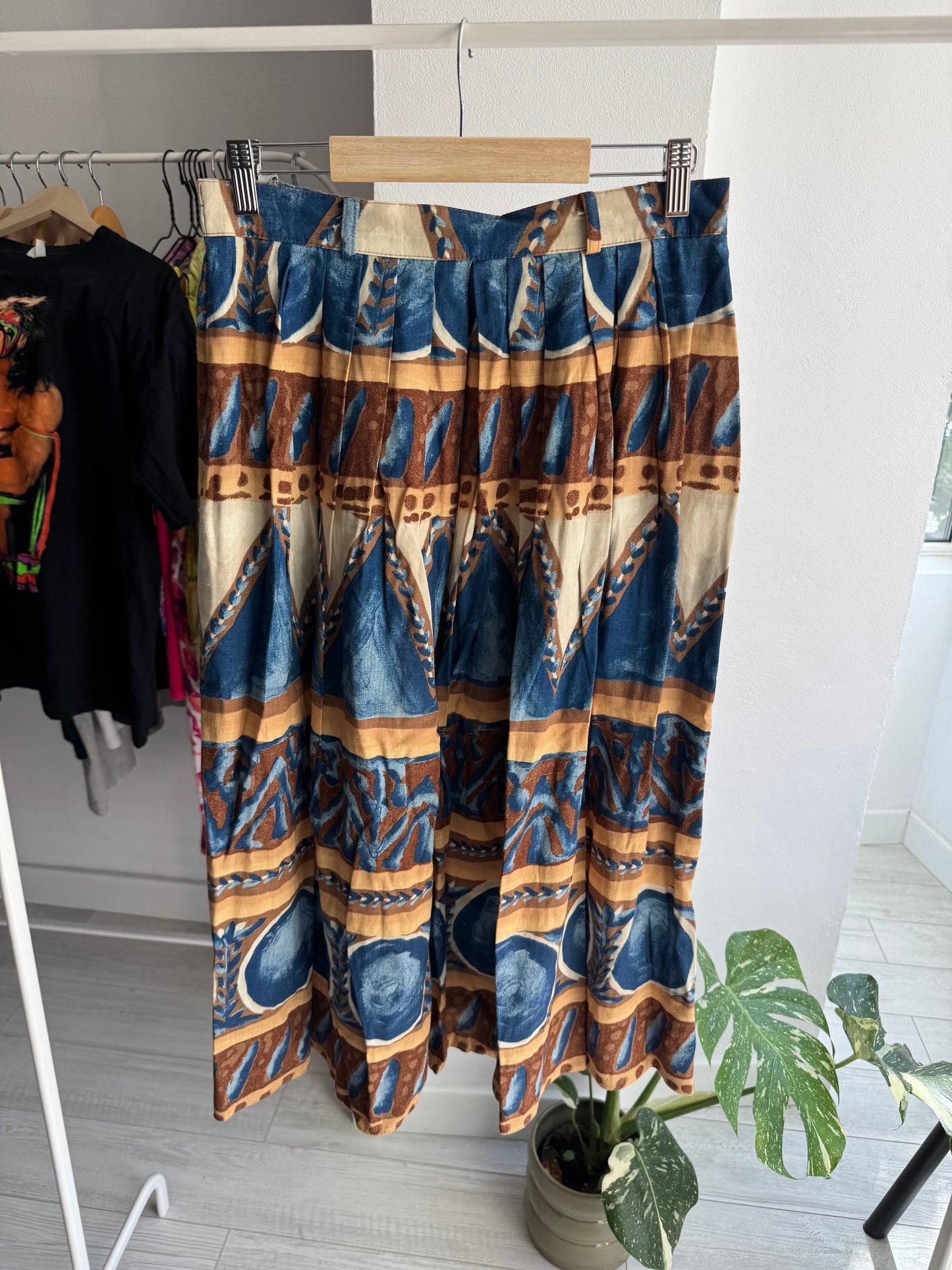 ☀️ Fustă Vintage cu Print – EU 40 Damă (M/L) – Made in Germany