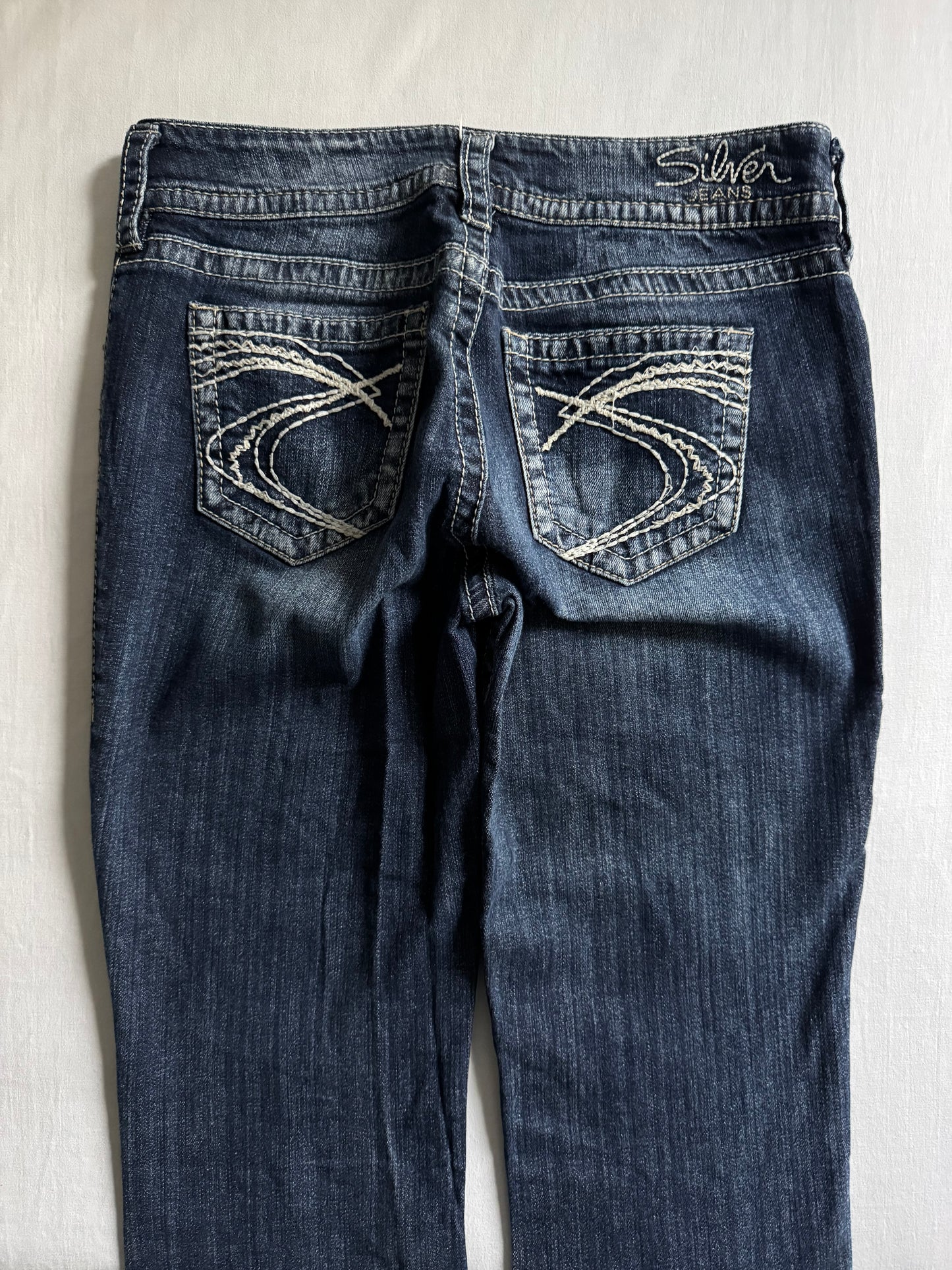 👖 Jeans Silver Y2K pentru femei – Bootcut – W29 / L34 – EU 38