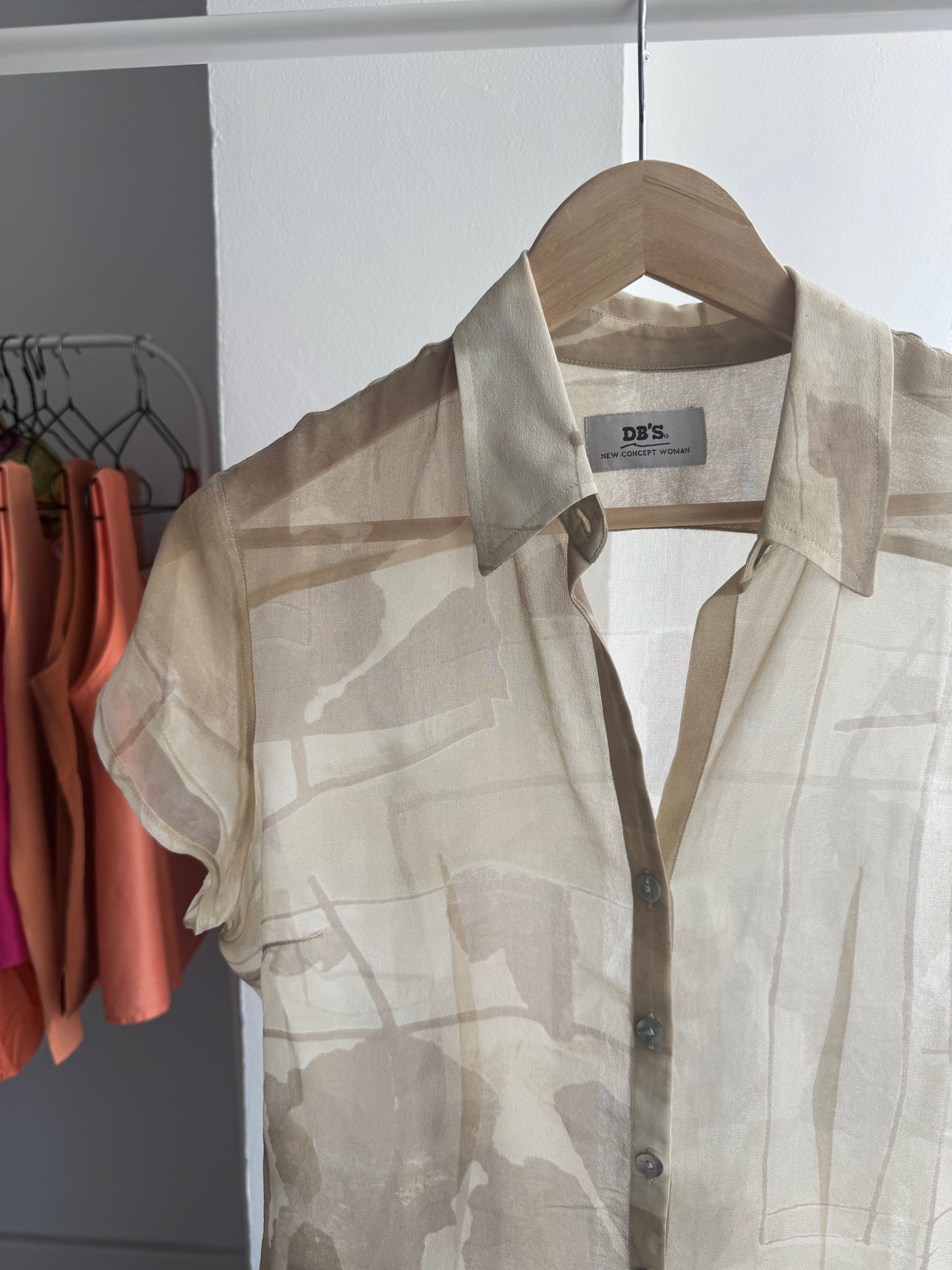 ☀️ Cămașă Mătase Printed Y2K | Made in Italy – L Damă (EU 40)