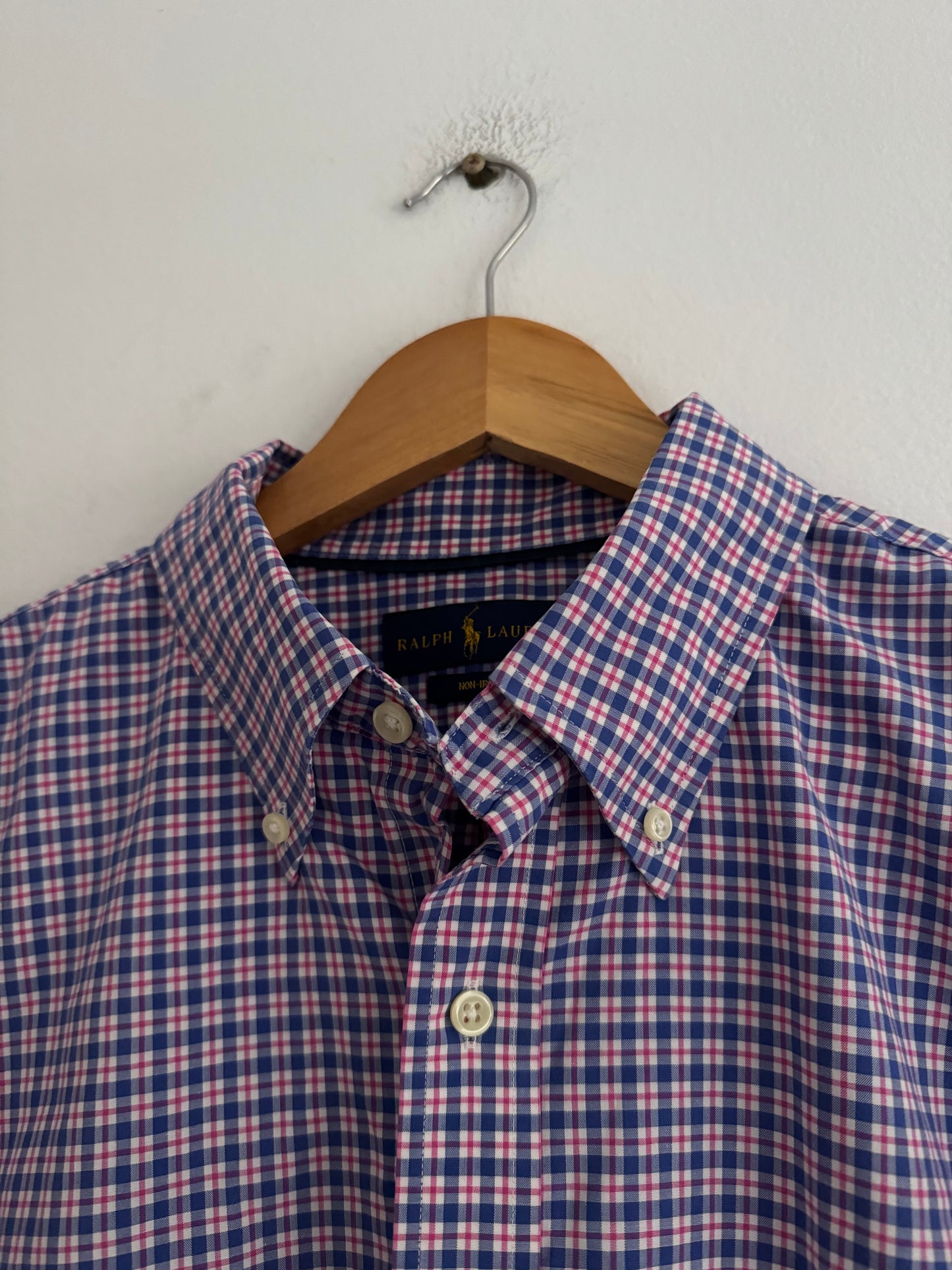 👕 Cămașă vintage Ralph Lauren / Carouri albastre și roșii (Mărime XL)