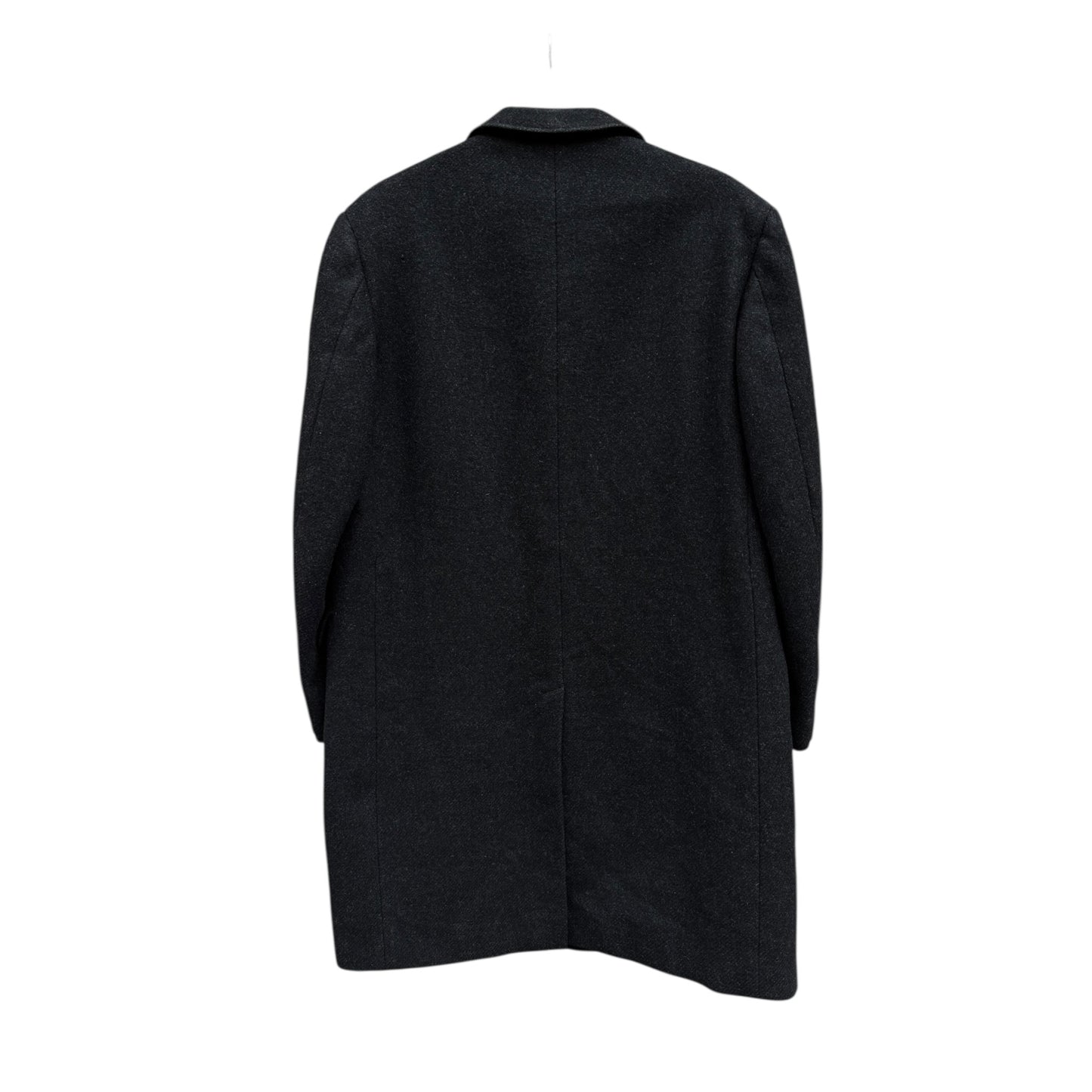 🧥 Palton Vintage Negru din Lână Woolton – Aprox. M/L Bărbați