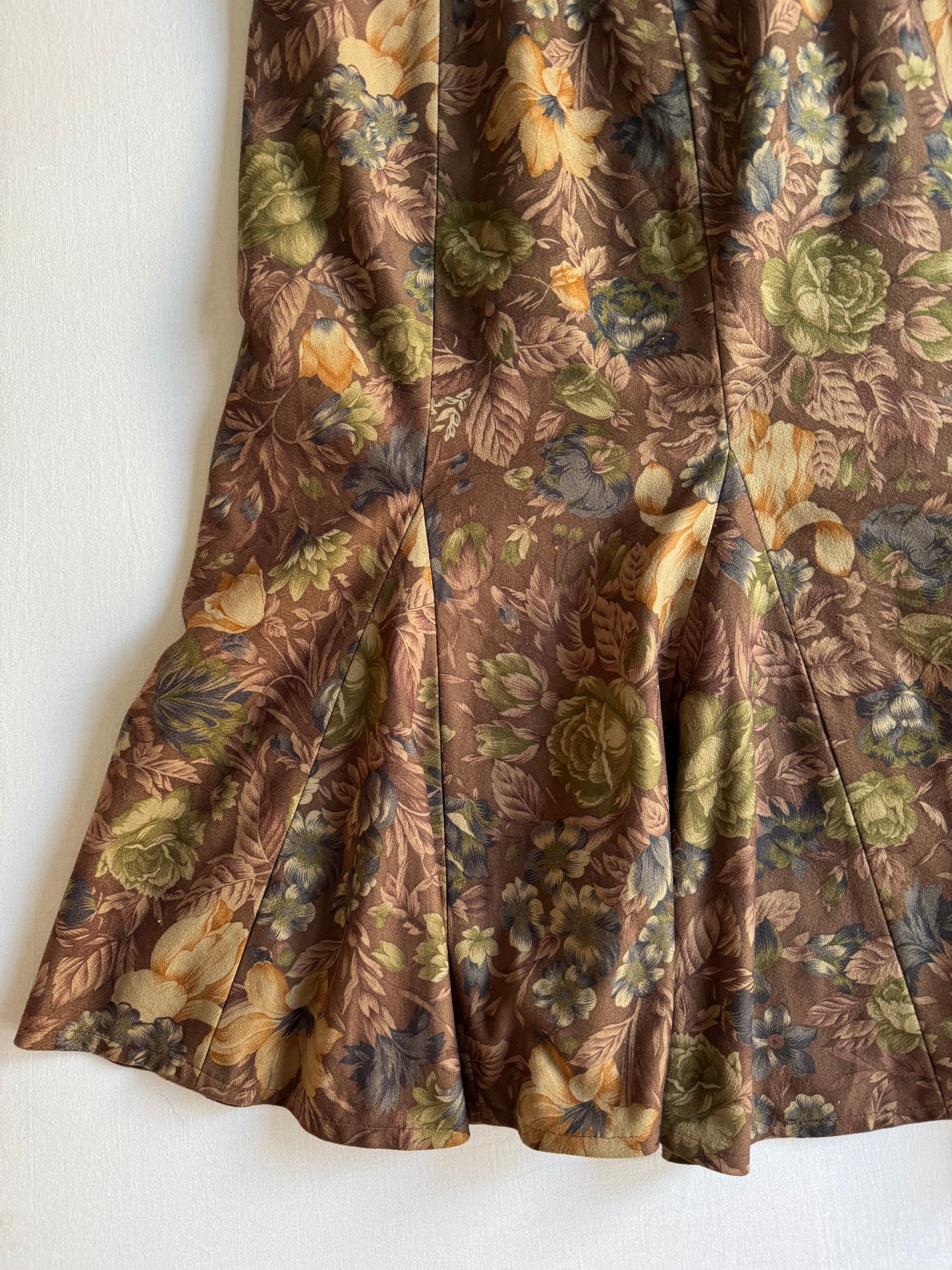 💐 Fustă Vintage cu Imprimeu Floral – aprox. M