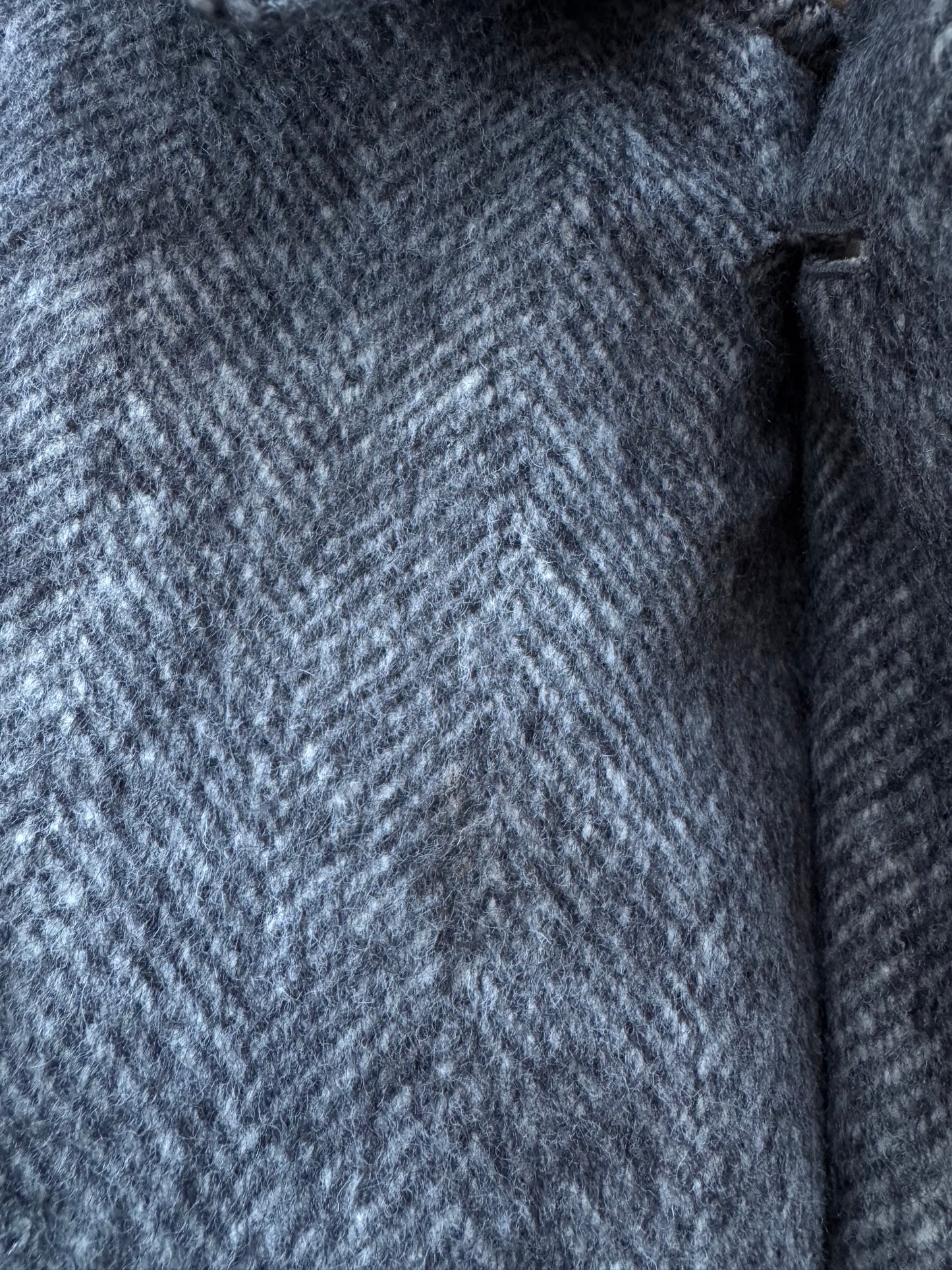 🧥 Palton Vintage Gri din Lână Virgină – Mărimea 50 (L Bărbați)