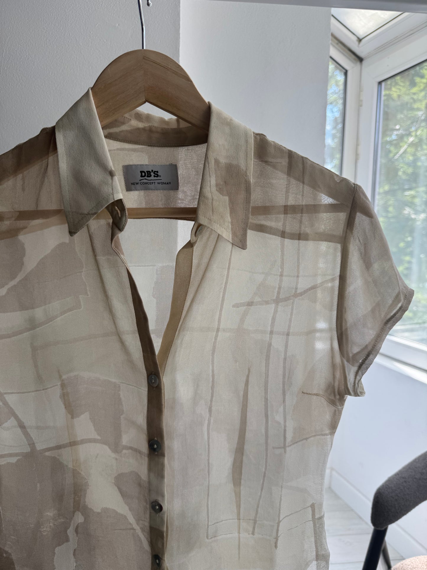 ☀️ Cămașă Mătase Printed Y2K | Made in Italy – L Damă (EU 40)