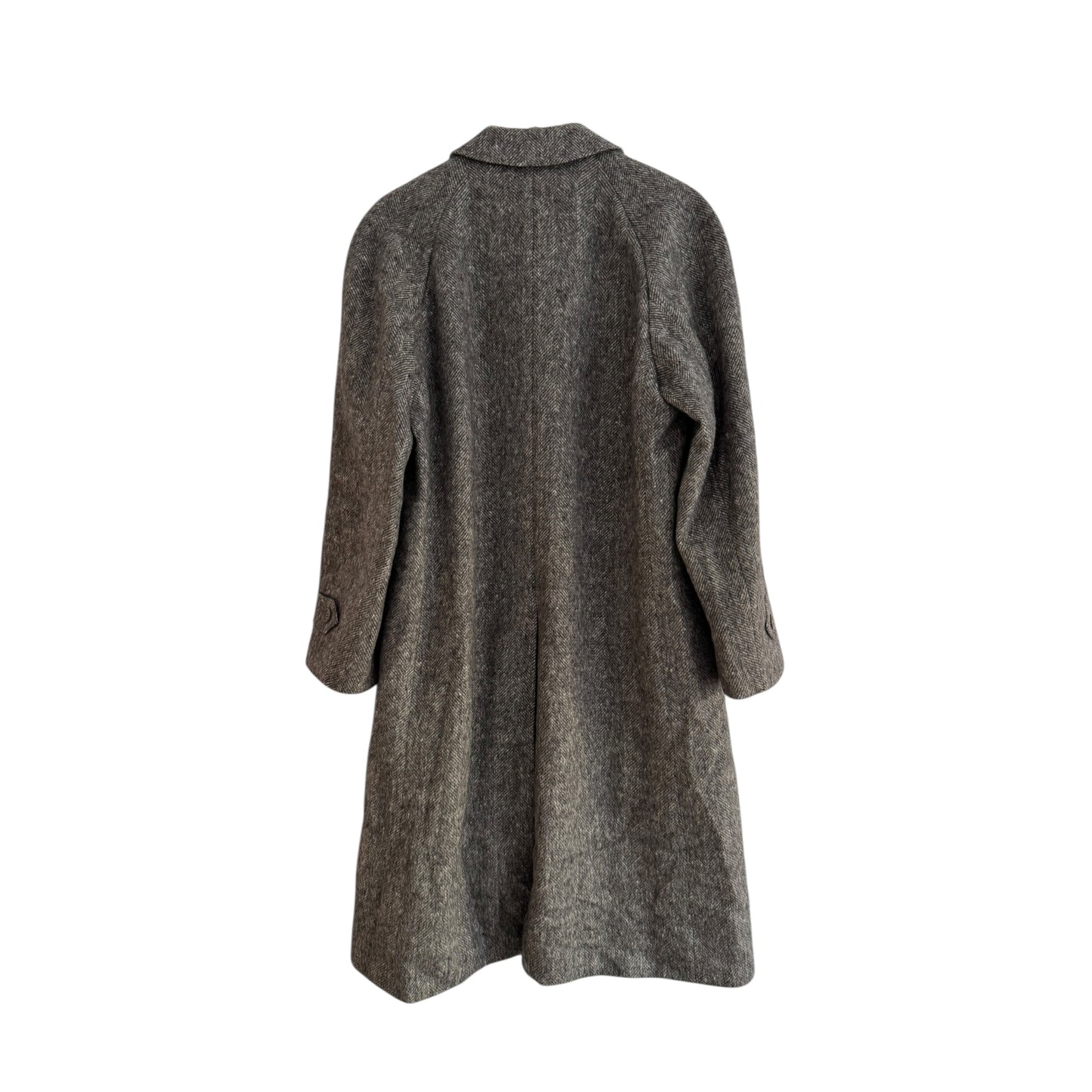 🧥 Palton Vintage Gri din Lână Virgină – Mărimea 50 (L Bărbați)