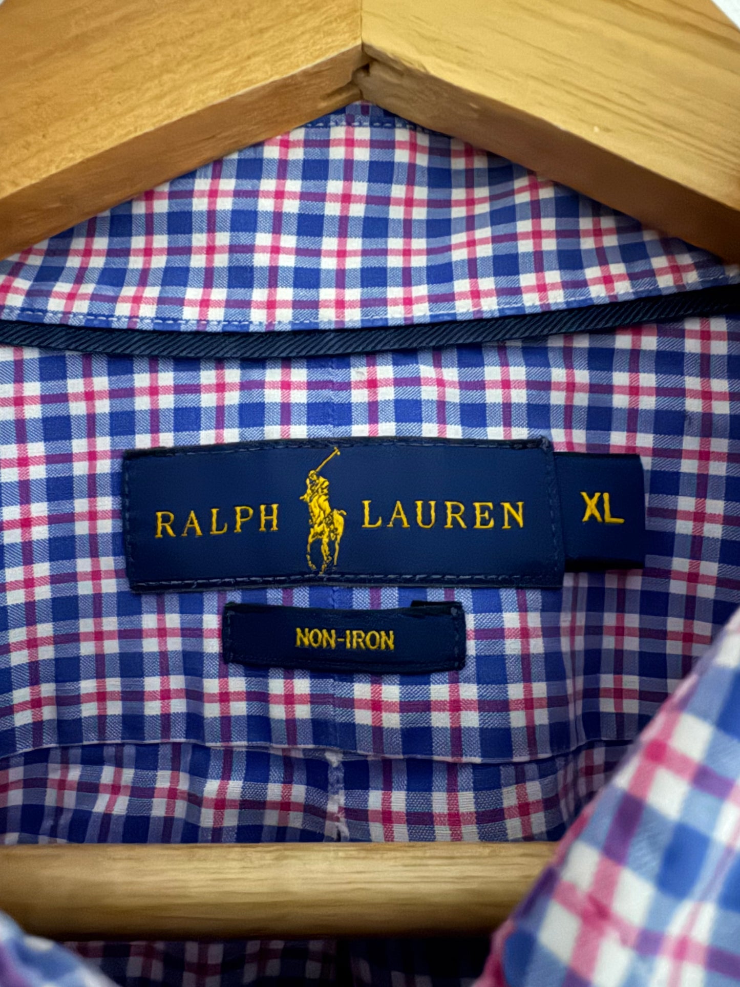 👕 Cămașă vintage Ralph Lauren / Carouri albastre și roșii (Mărime XL)