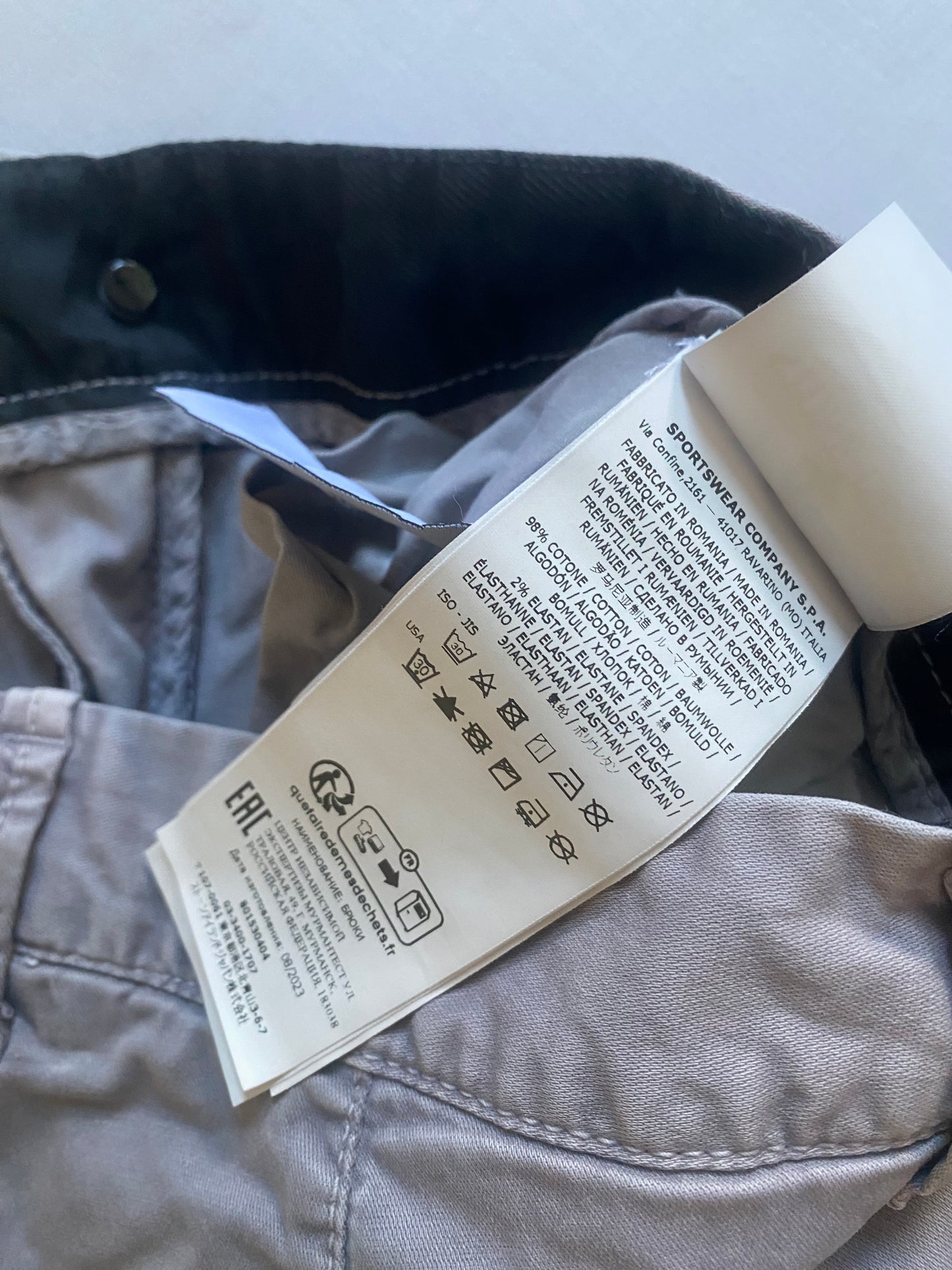 👖 Pantaloni cargo gri Stone Island