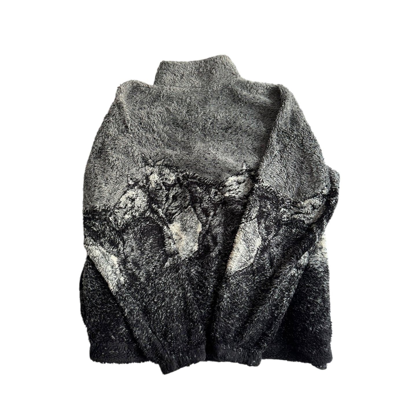 🐴 Fleece Vintage cu Print Cai – Mărimea M